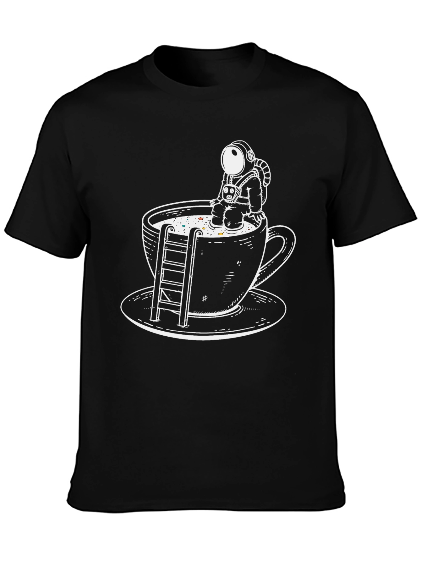 Astronaut Coffee Cup Graphic Tee - Relaxed Fit
