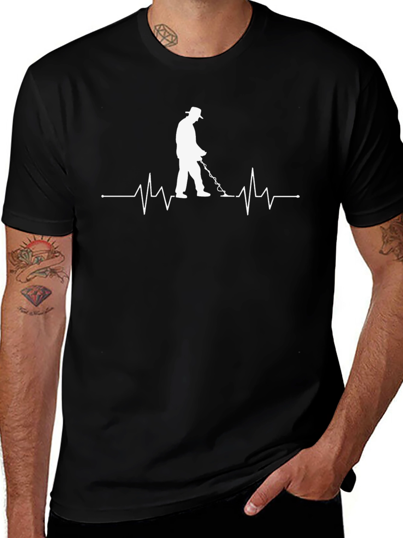 Metal Detecting Heartbeat T-Shirt