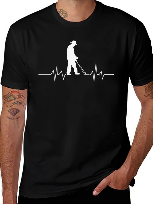 Metal Detecting Heartbeat T-Shirt