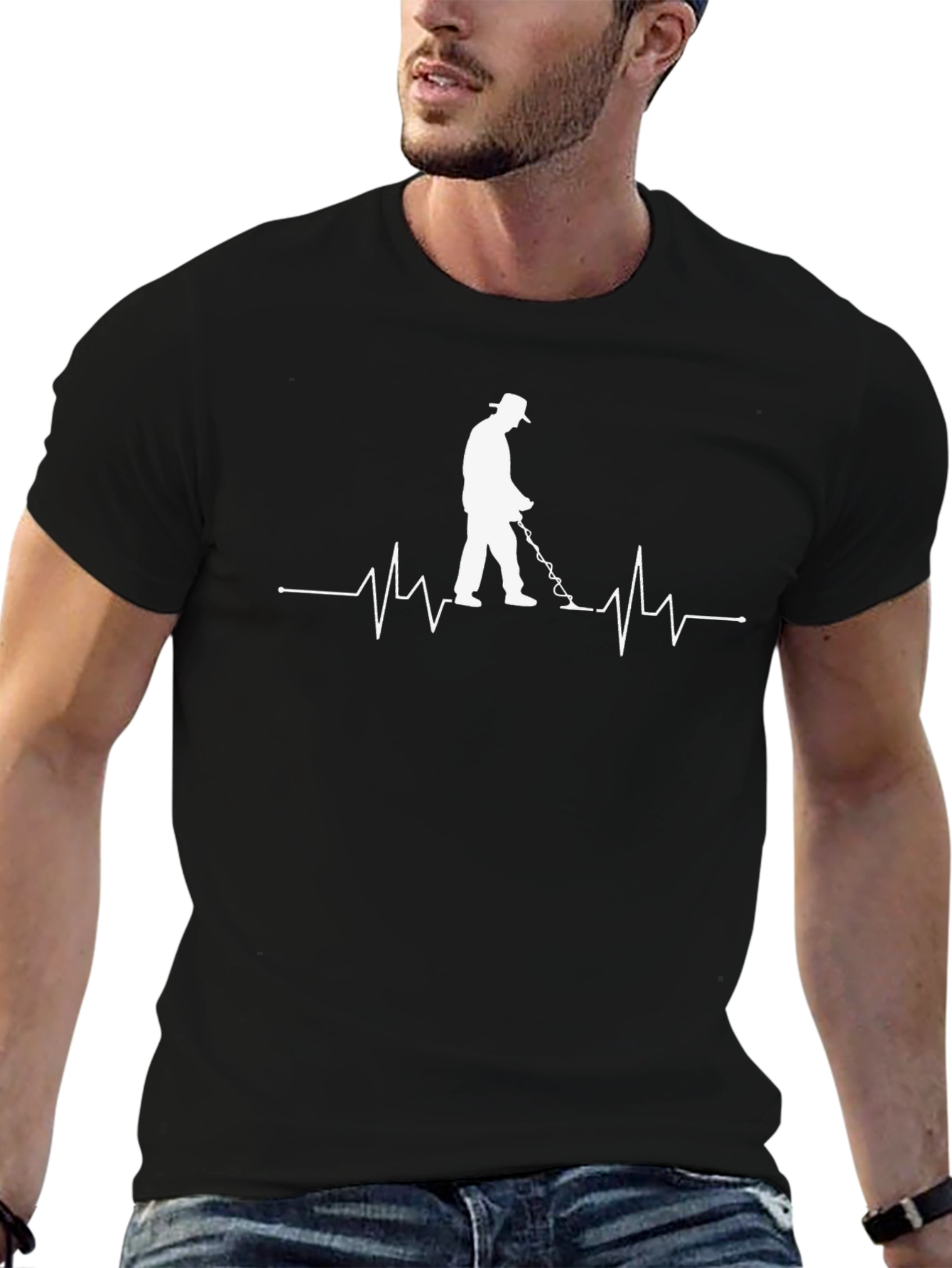 Metal Detecting Heartbeat T-Shirt