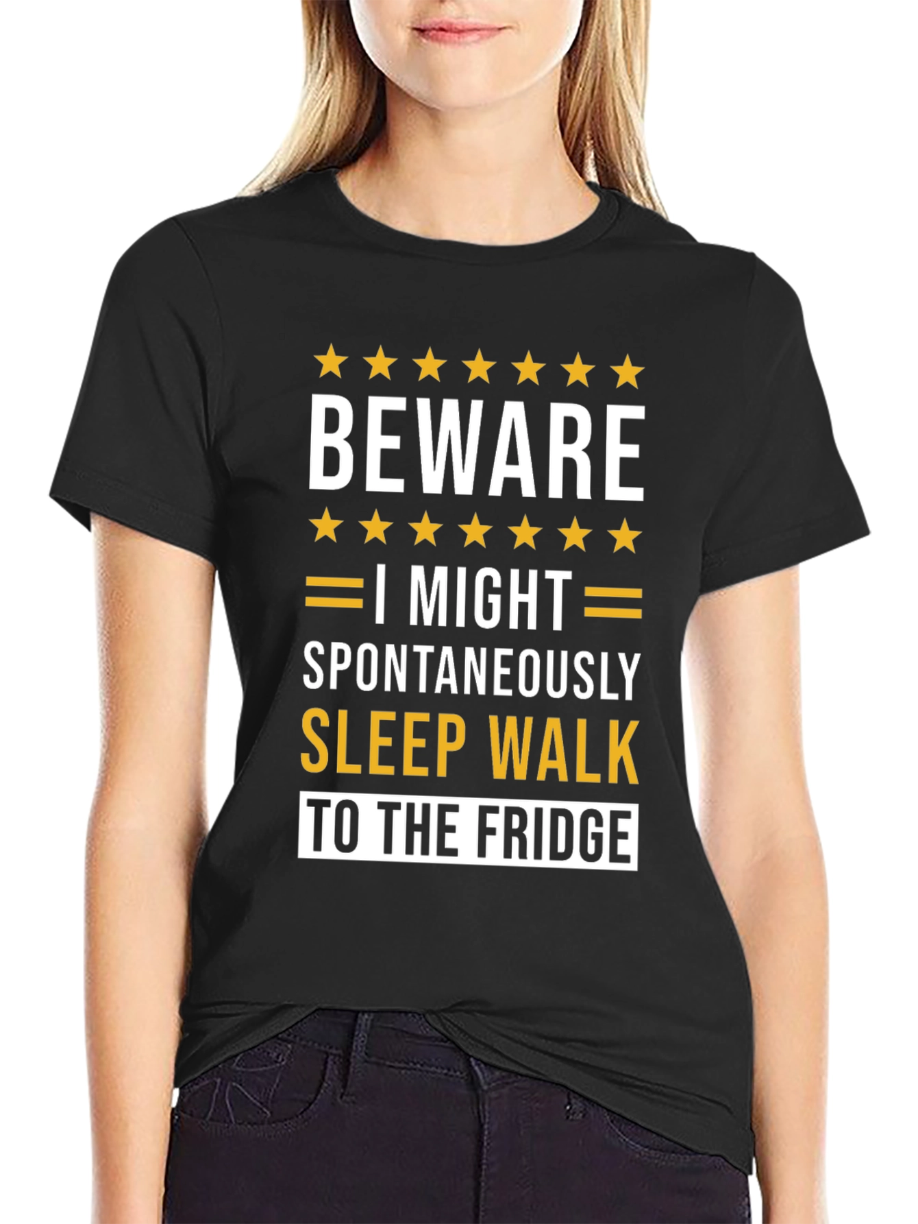 Beware Sleepwalking T-Shirt - Funny Fridge Raid Tee