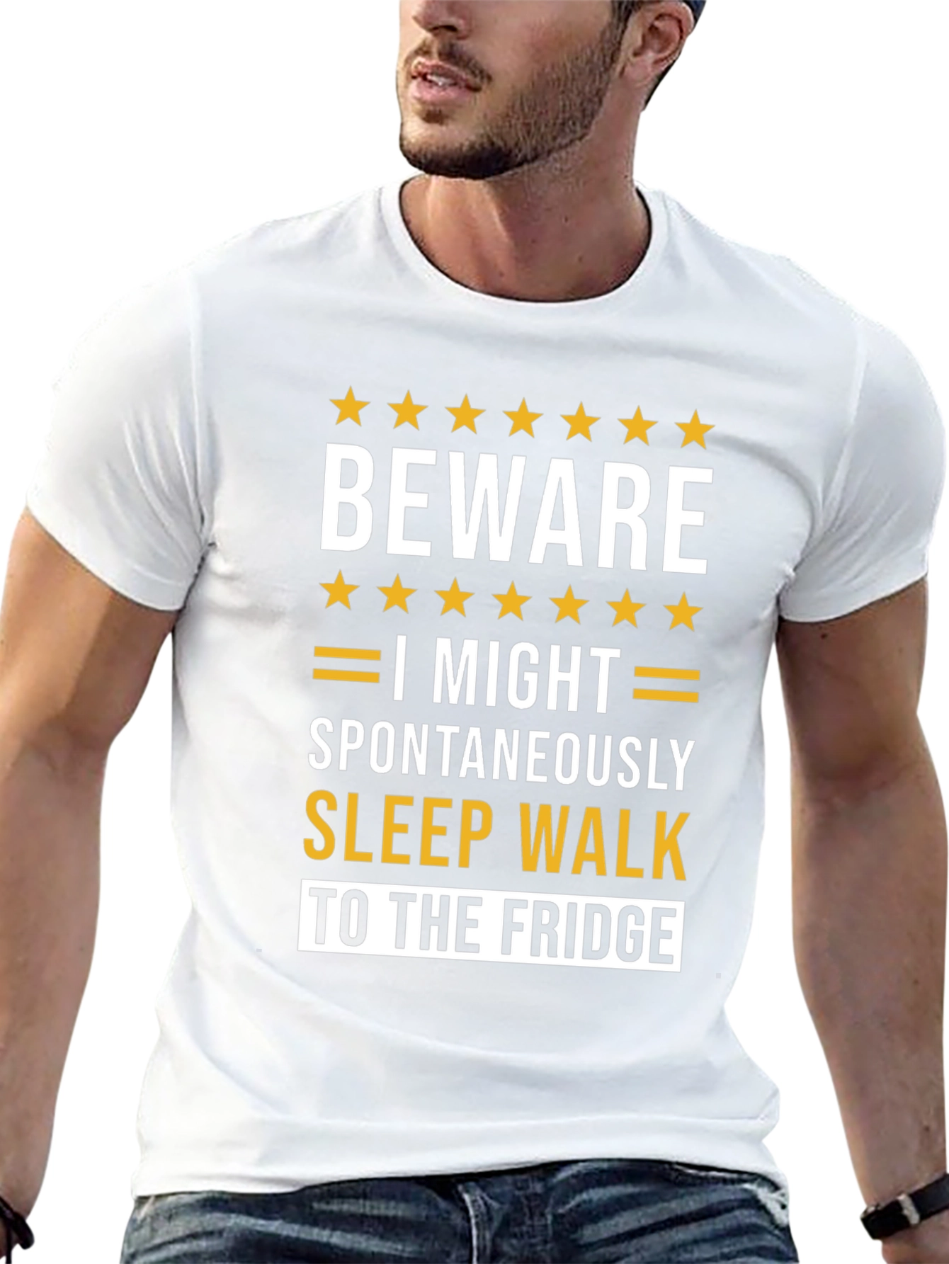 Beware Sleepwalking T-Shirt - Funny Fridge Raid Tee