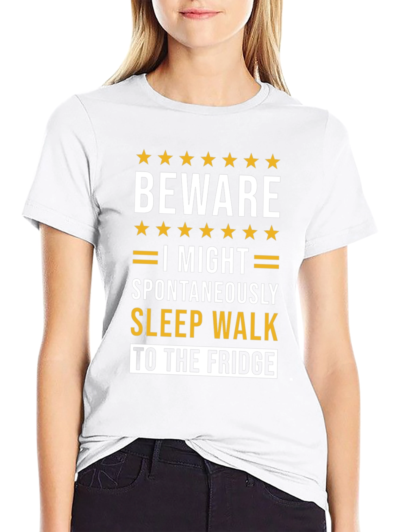Beware Sleepwalking T-Shirt - Funny Fridge Raid Tee