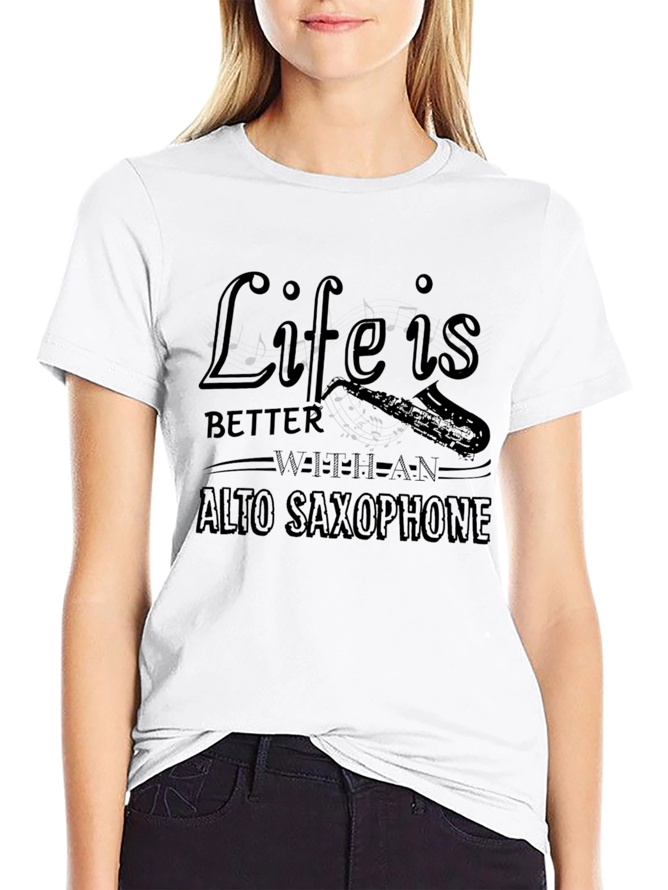 Life is Better with an Alto Saxophone Graphic Tee