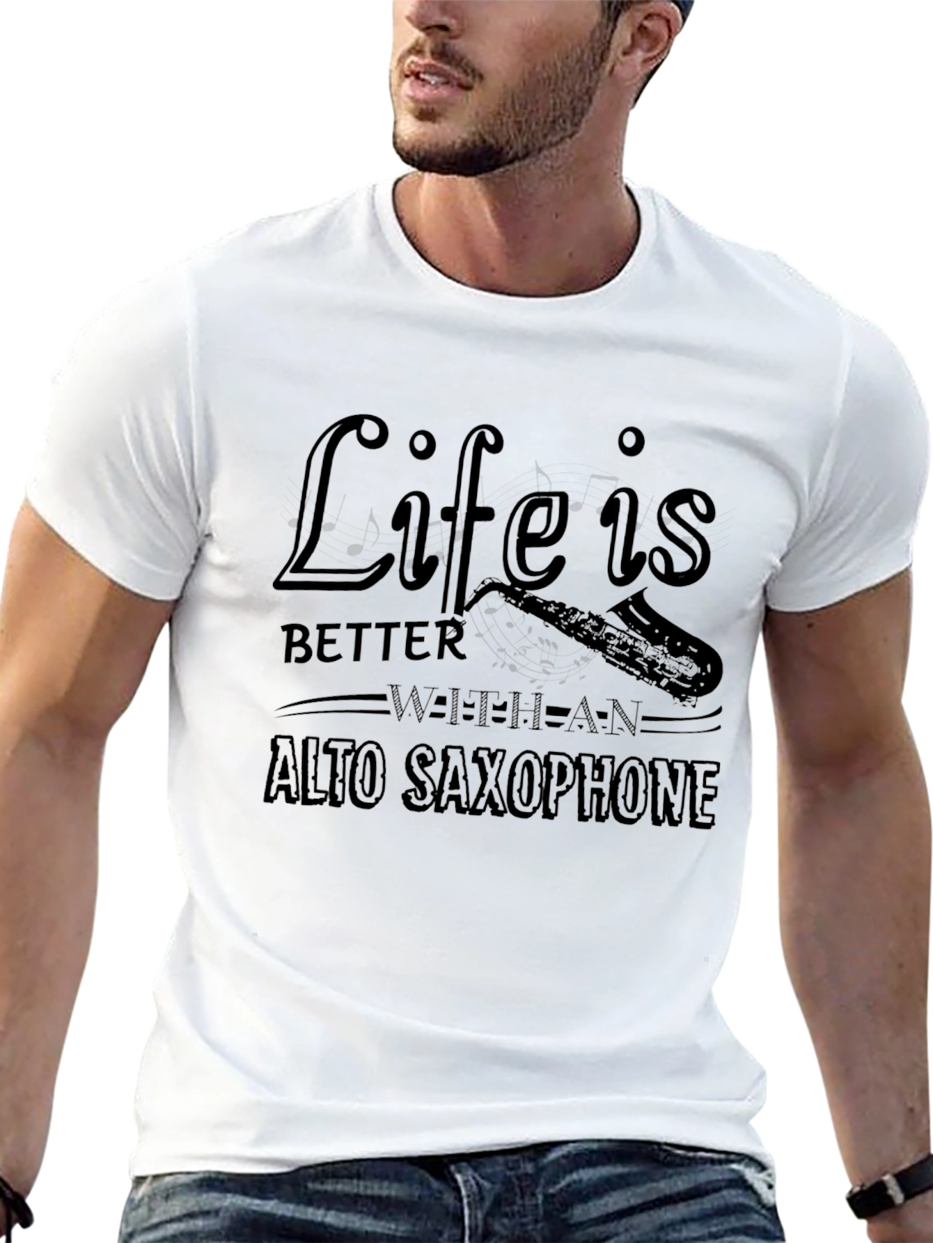Life is Better with an Alto Saxophone Graphic Tee