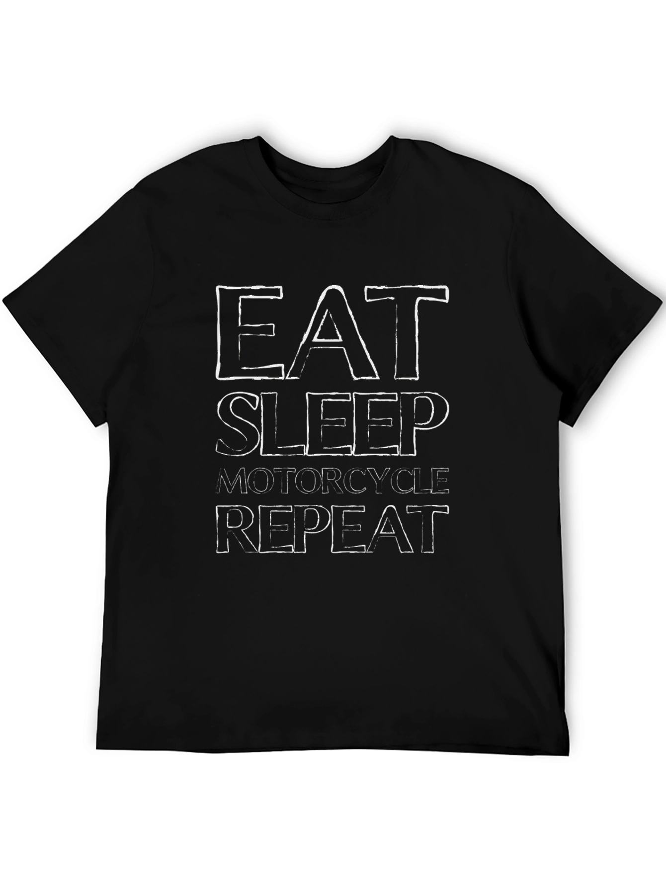 Eat Sleep Motorcycle Repeat Black T-Shirt