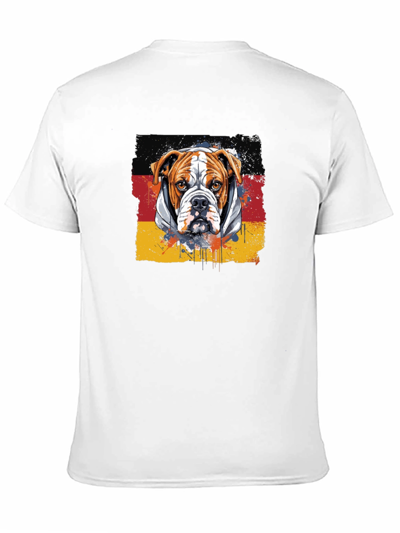 Bulldog Germany Flag Graphic T-Shirt