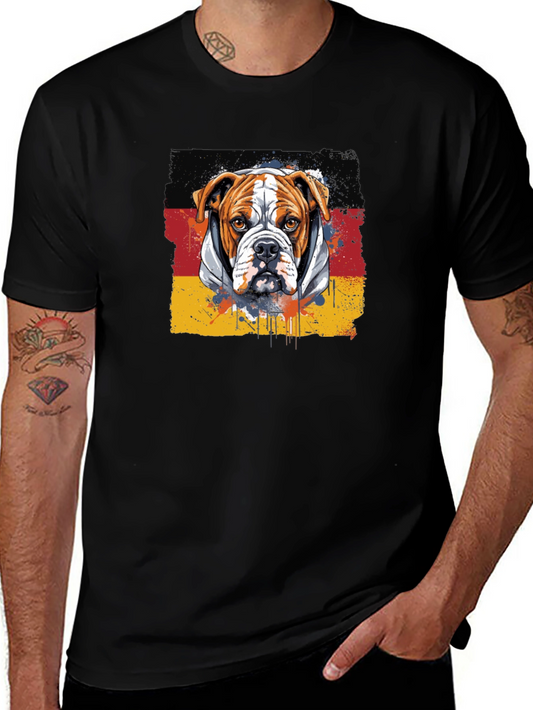 Bulldog Germany Flag Graphic T-Shirt