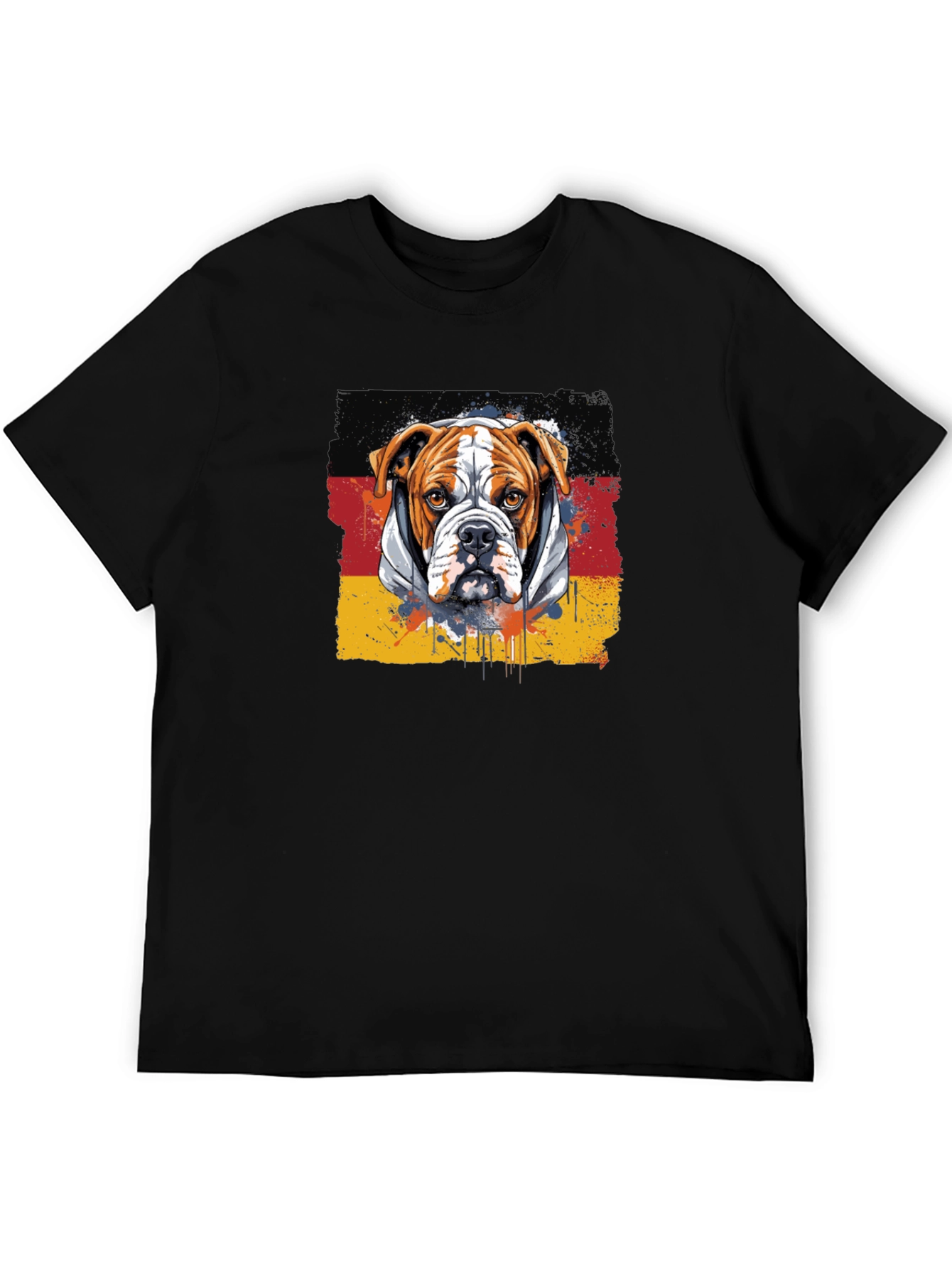 Bulldog Germany Flag Graphic T-Shirt