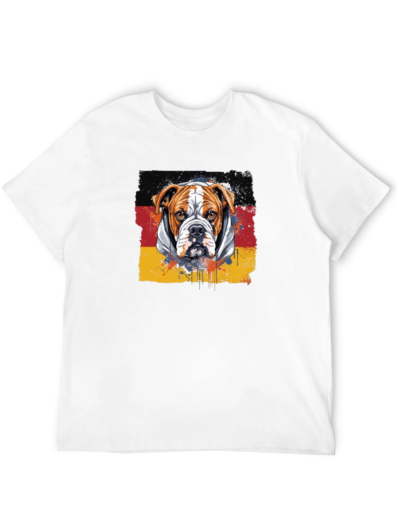 Bulldog Germany Flag Graphic T-Shirt