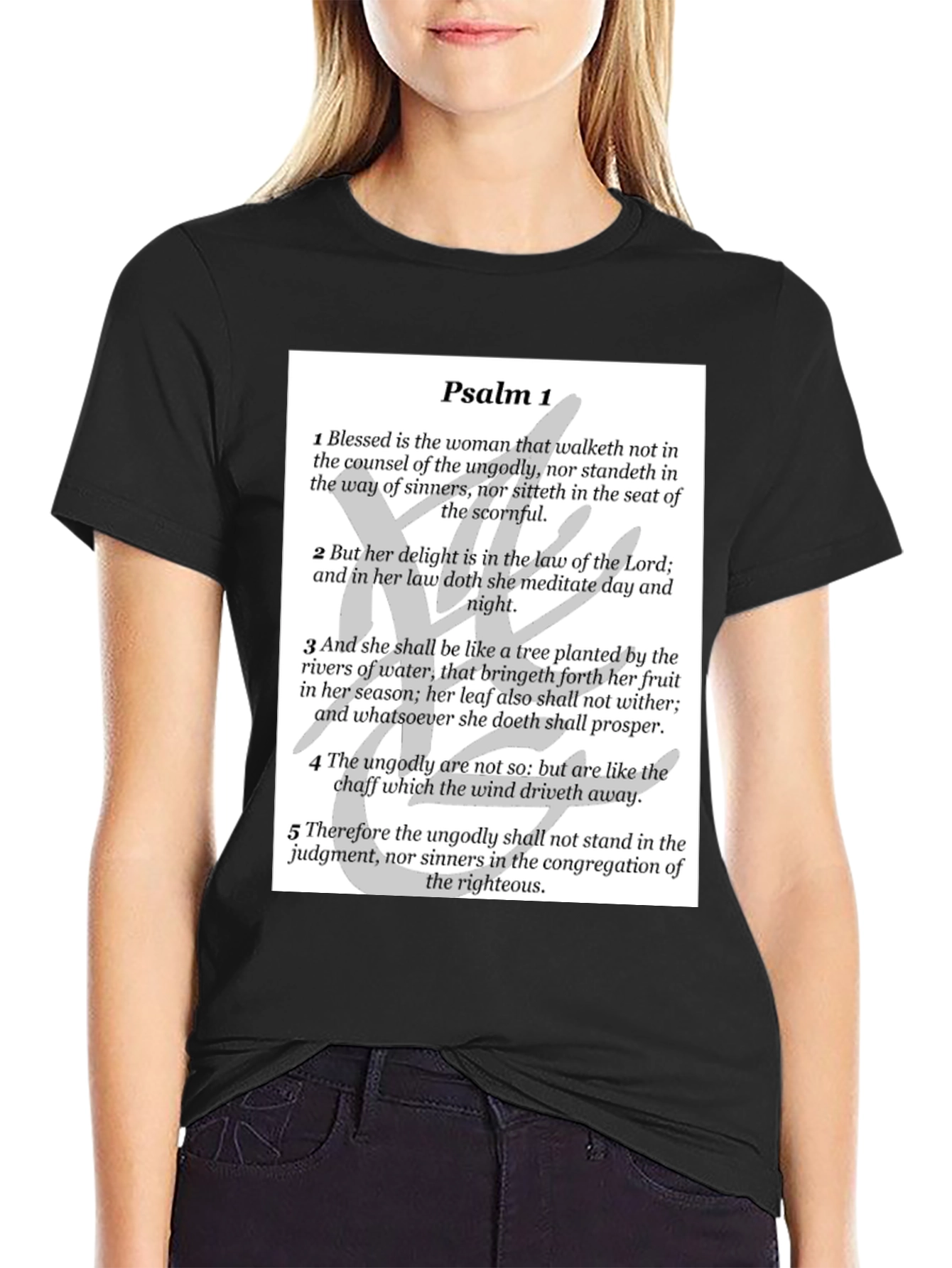 Psalm 1 Graphic Tee - Religious Scripture Shirt
