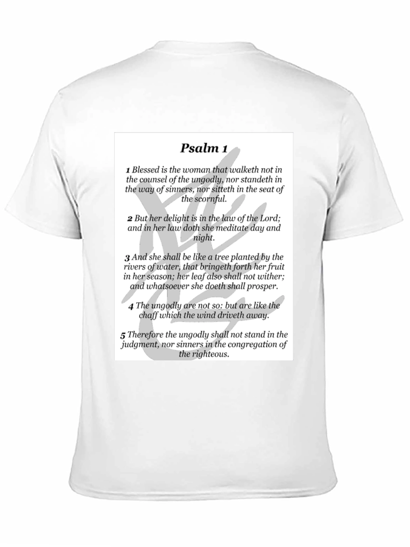 Psalm 1 Graphic Tee - Religious Scripture Shirt
