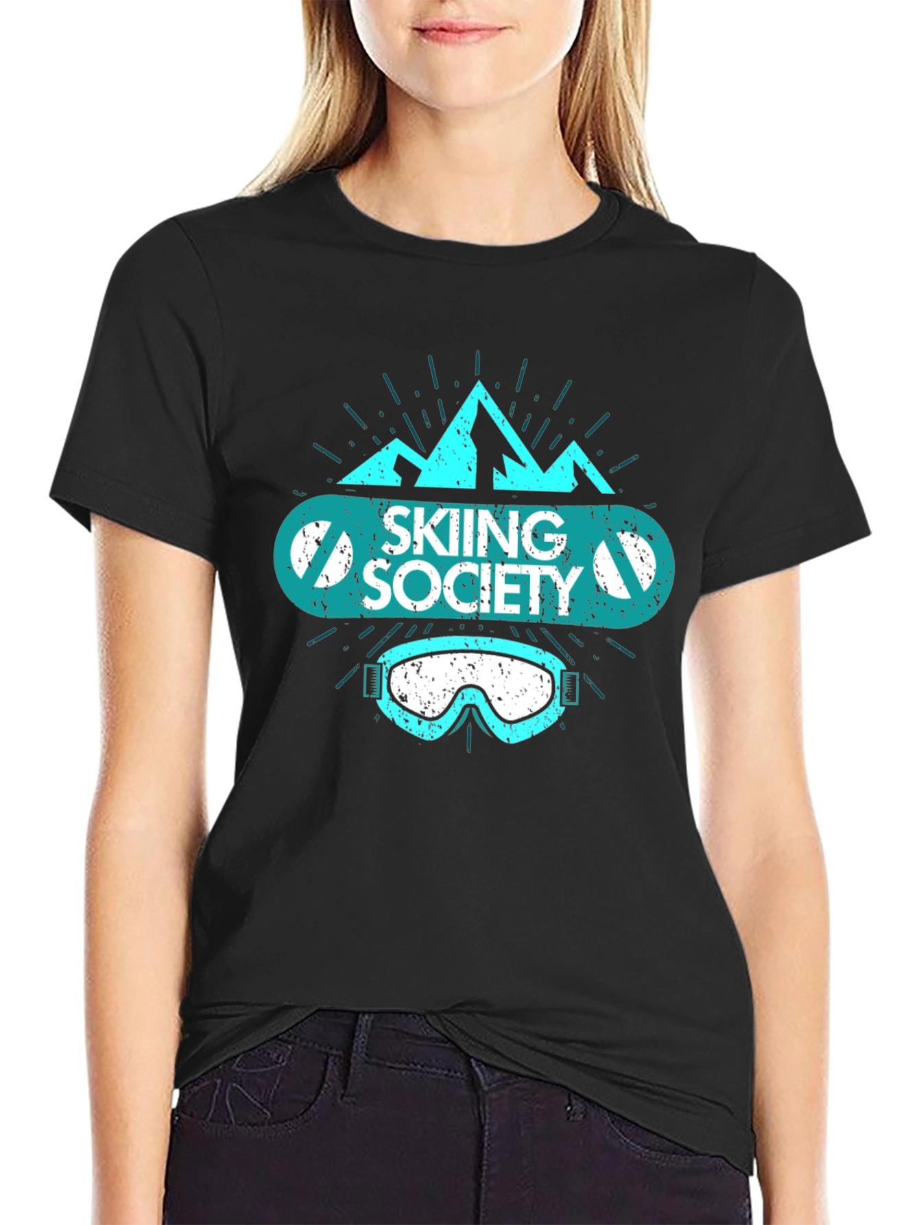 Skiing Society Graphic Tee - Mountain Vibes