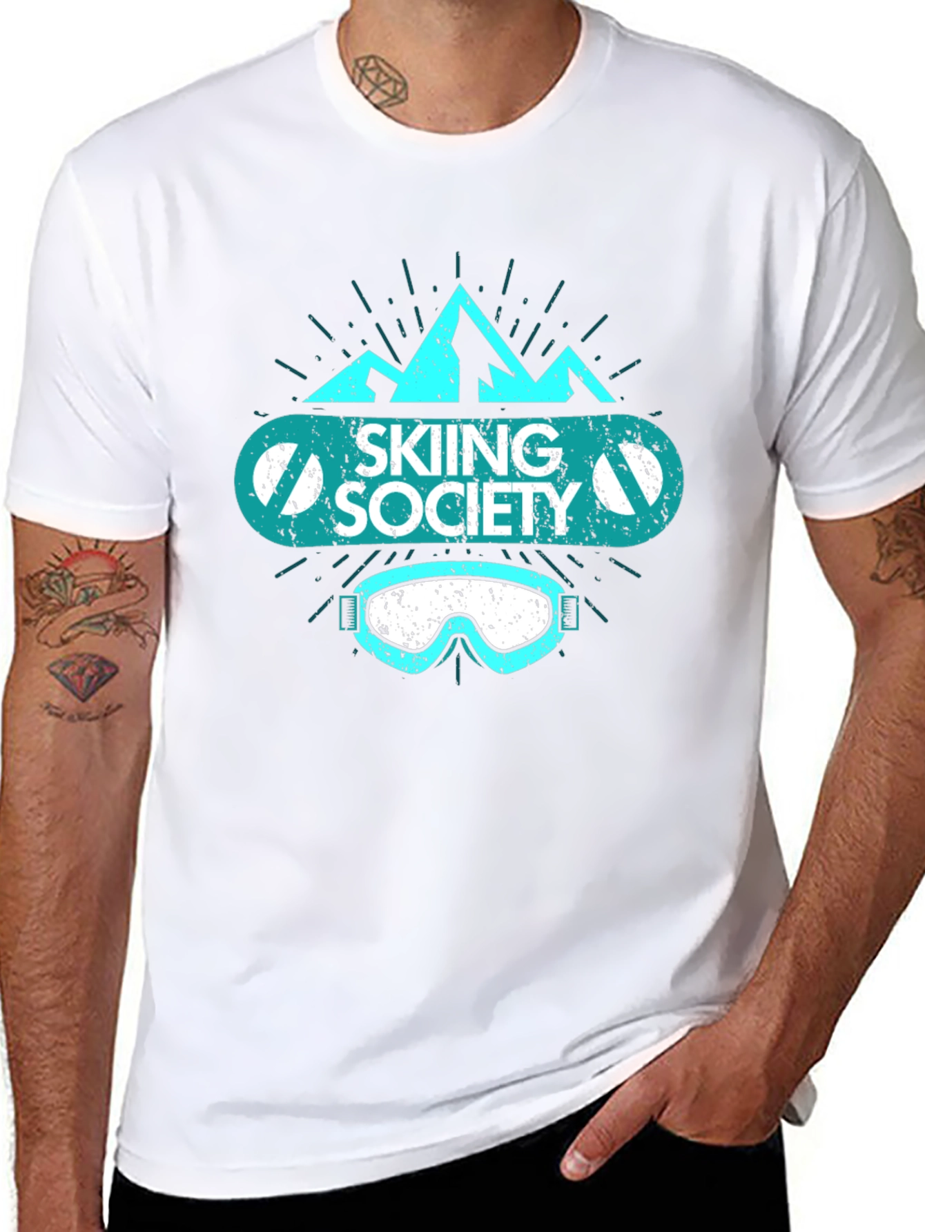Skiing Society Graphic Tee - Mountain Vibes