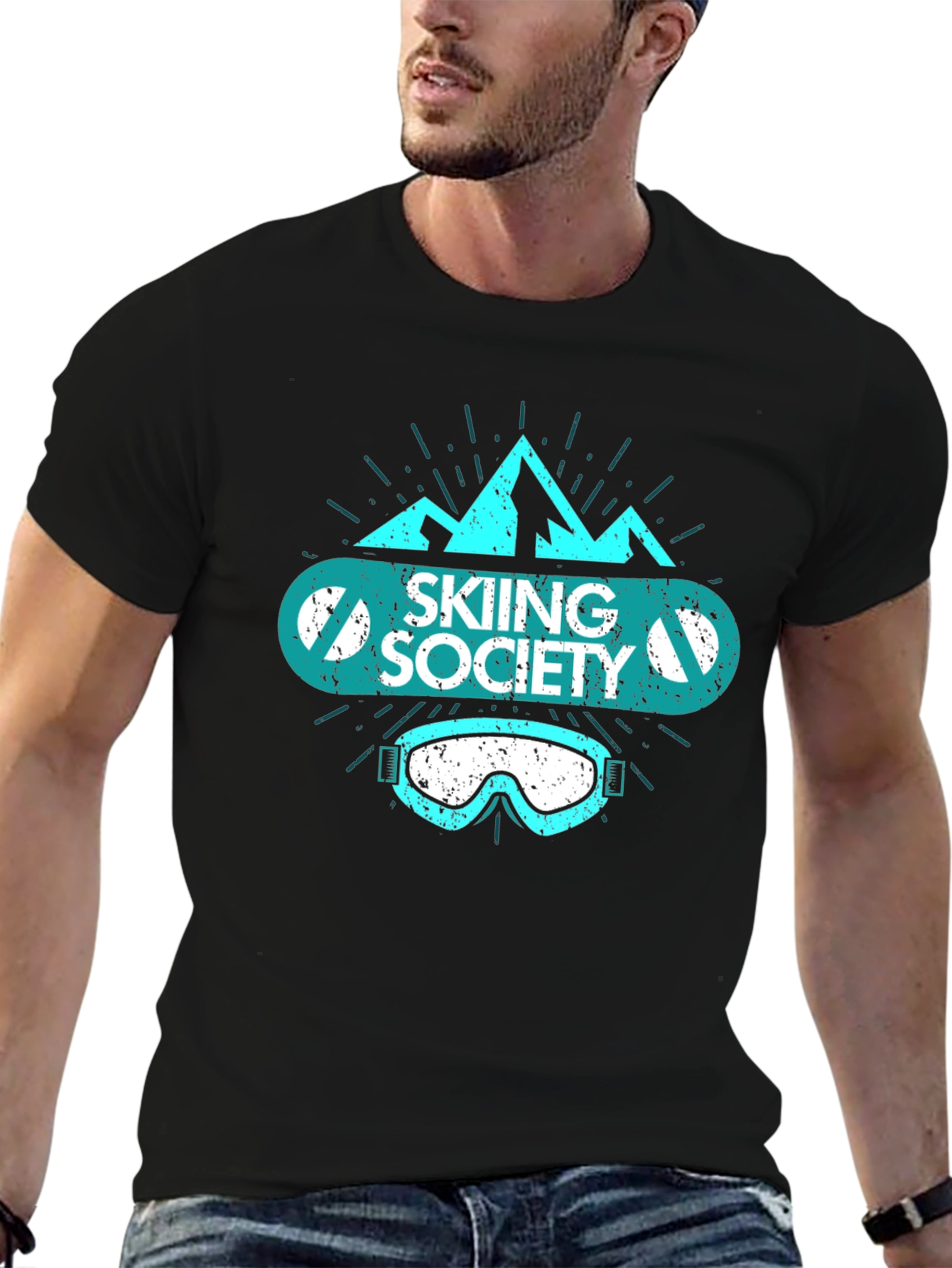 Skiing Society Graphic Tee - Mountain Vibes