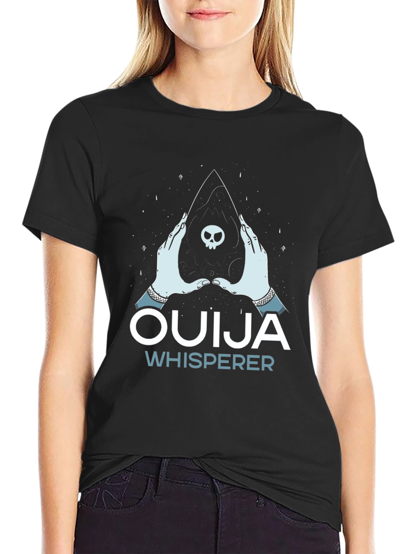 Ouija Whisperer Graphic T-Shirt - Gothic Spiritual Tee