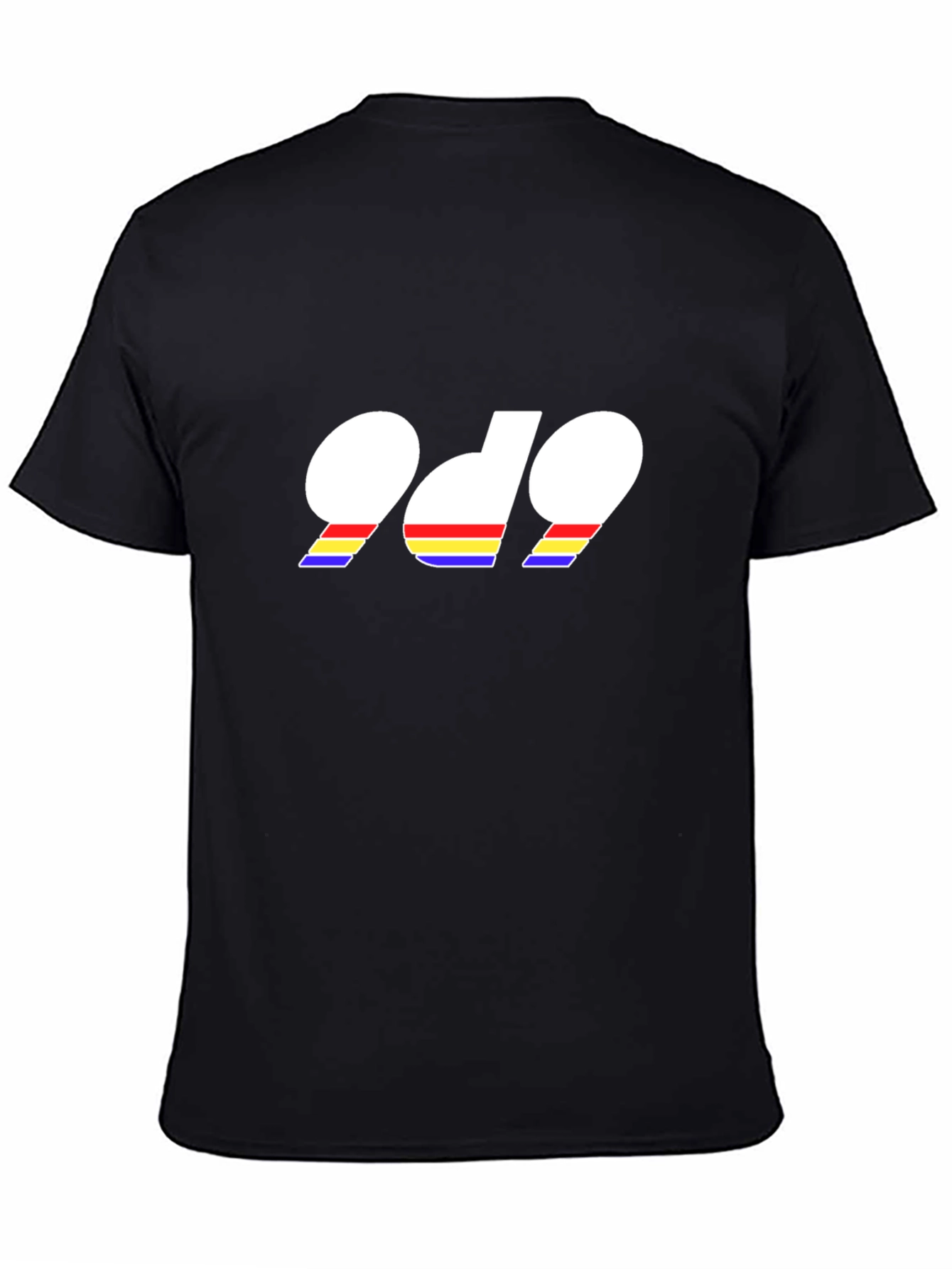 Retro 969 Graphic Tee - Black Cotton T-Shirt