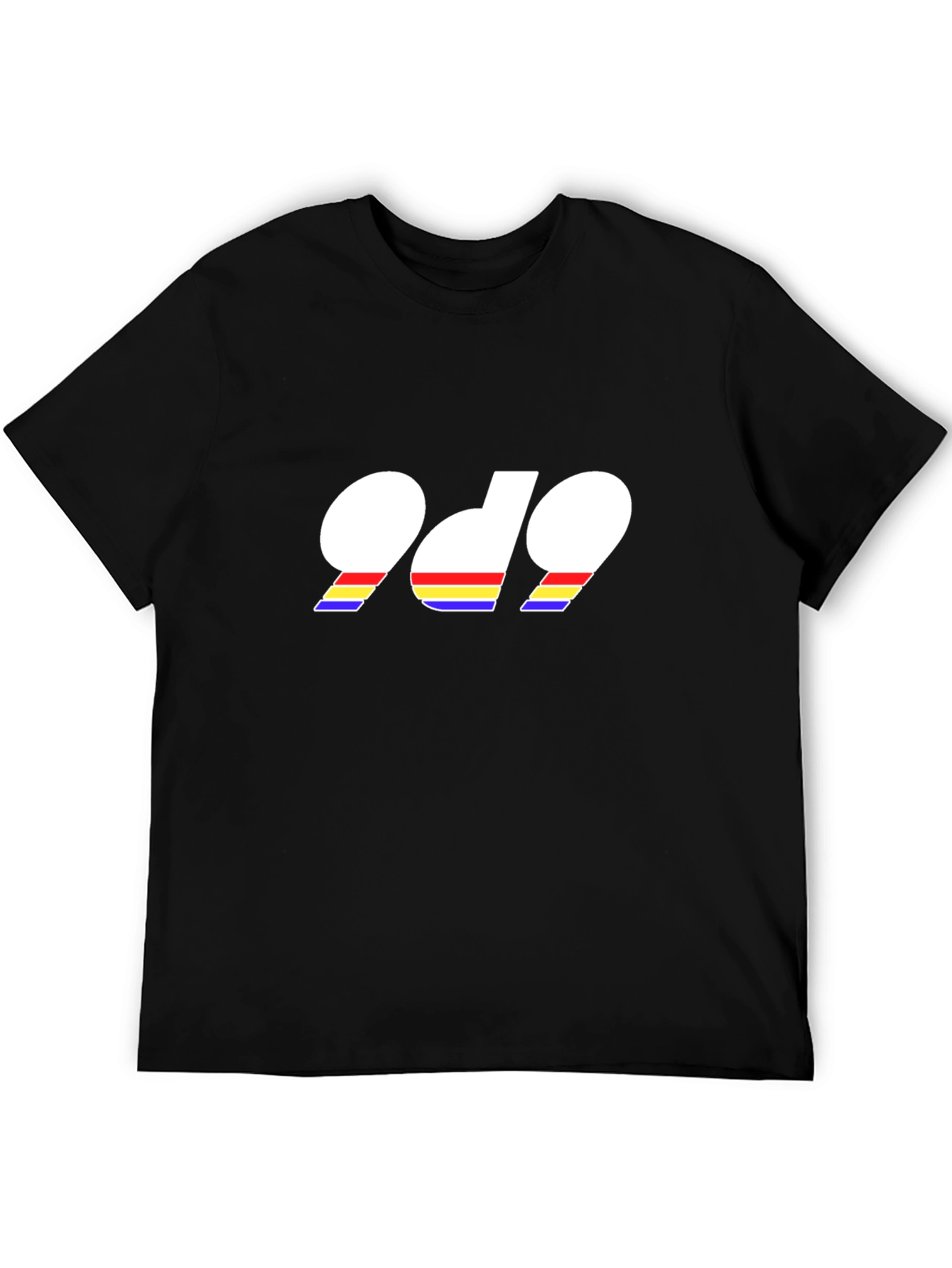 Retro 969 Graphic Tee - Black Cotton T-Shirt