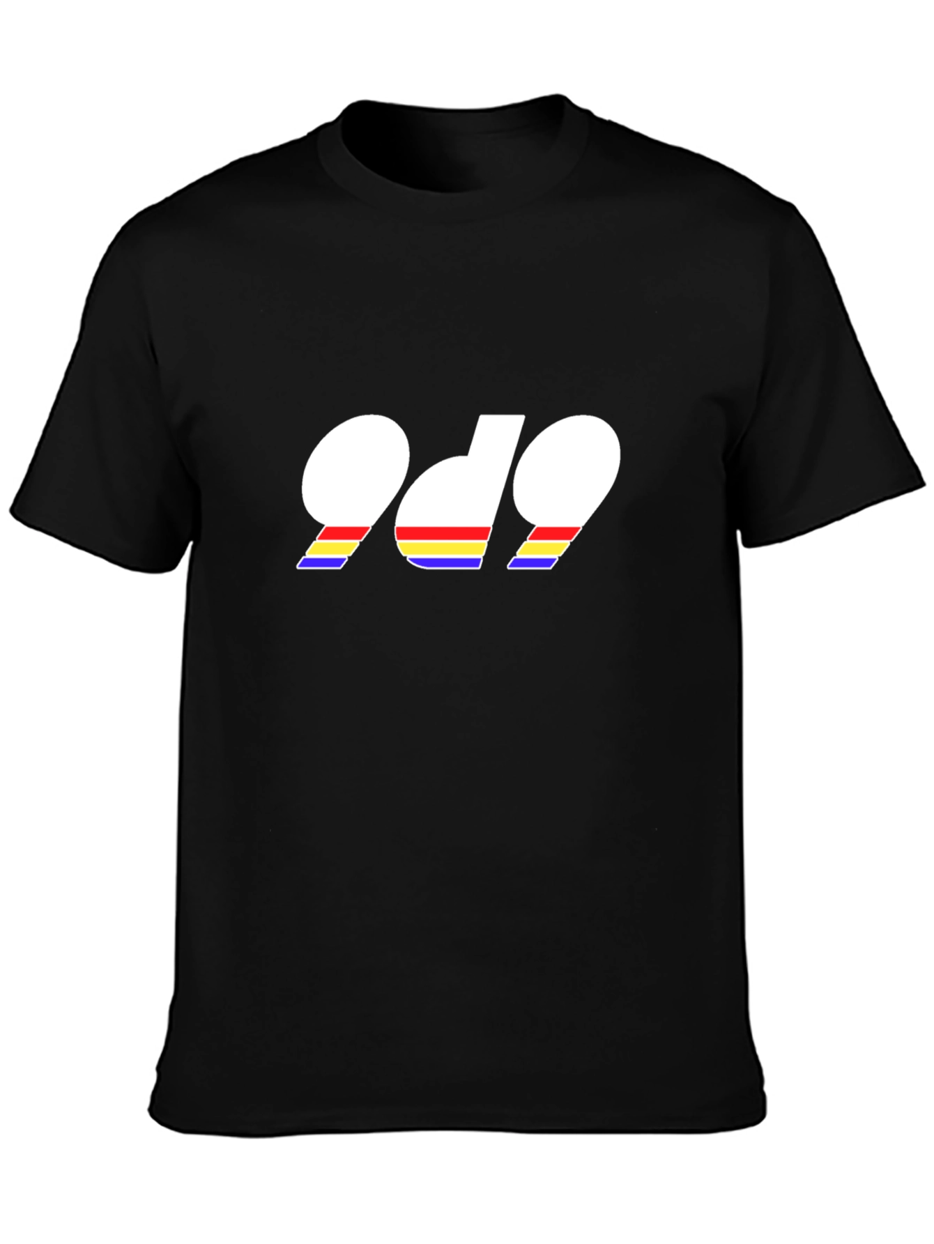 Retro 969 Graphic Tee - Black Cotton T-Shirt