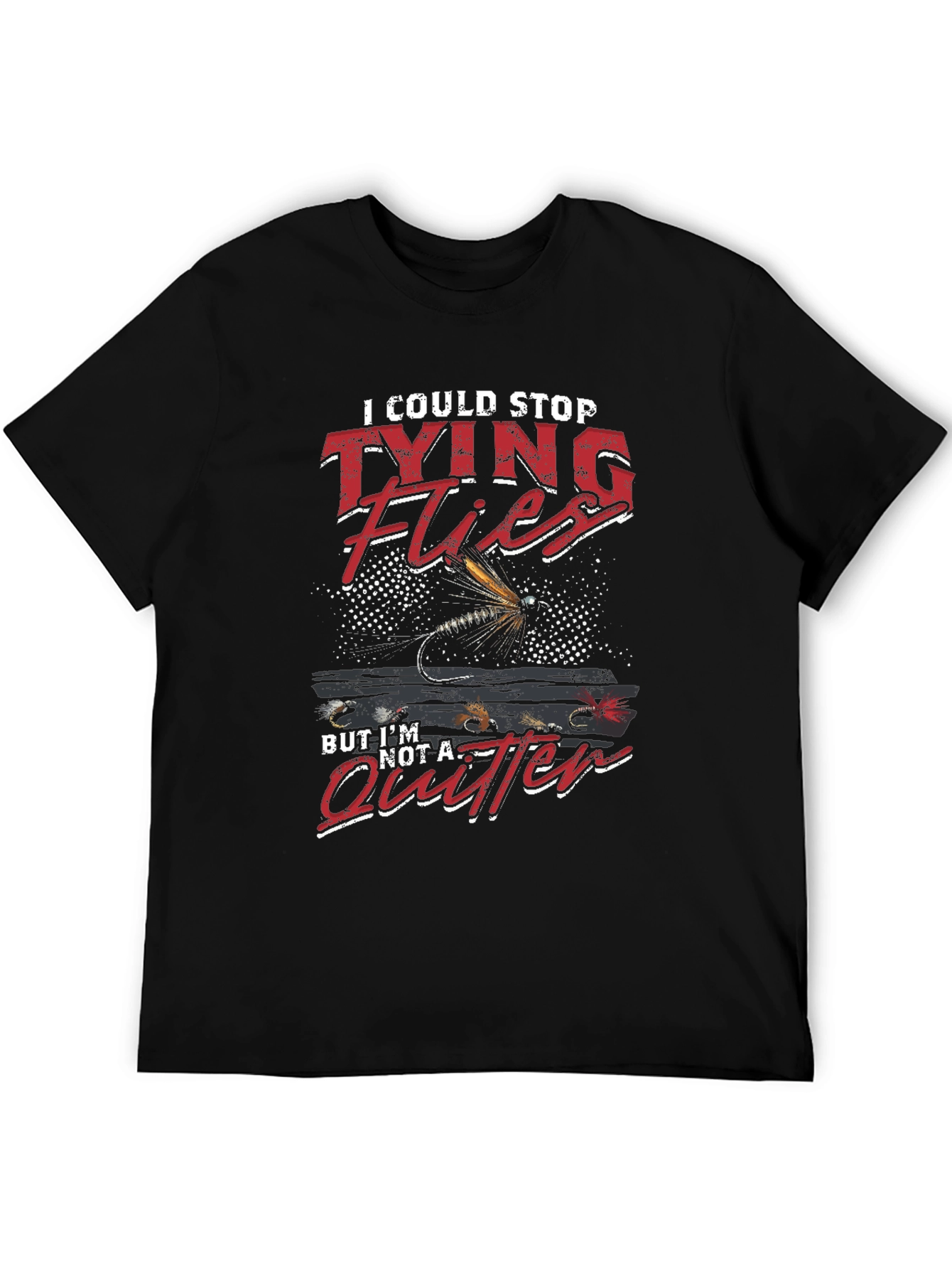 Tying Flies T-Shirt - Funny Angler Tee
