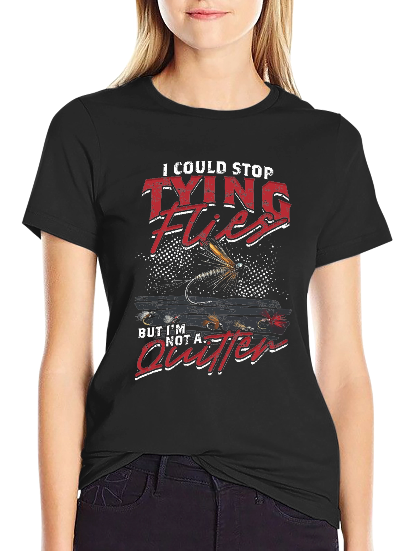 Tying Flies T-Shirt - Funny Angler Tee
