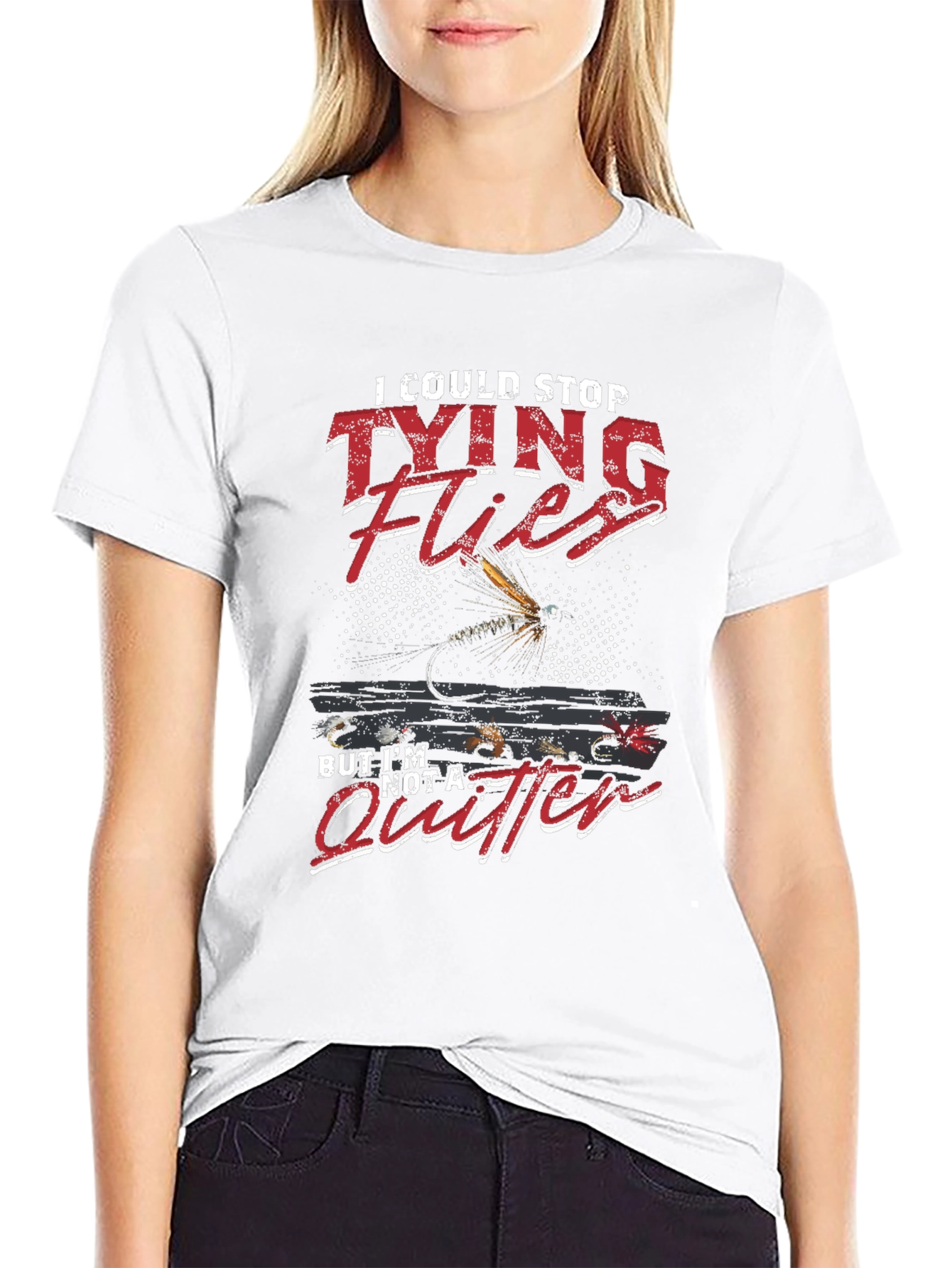 Tying Flies T-Shirt - Funny Angler Tee