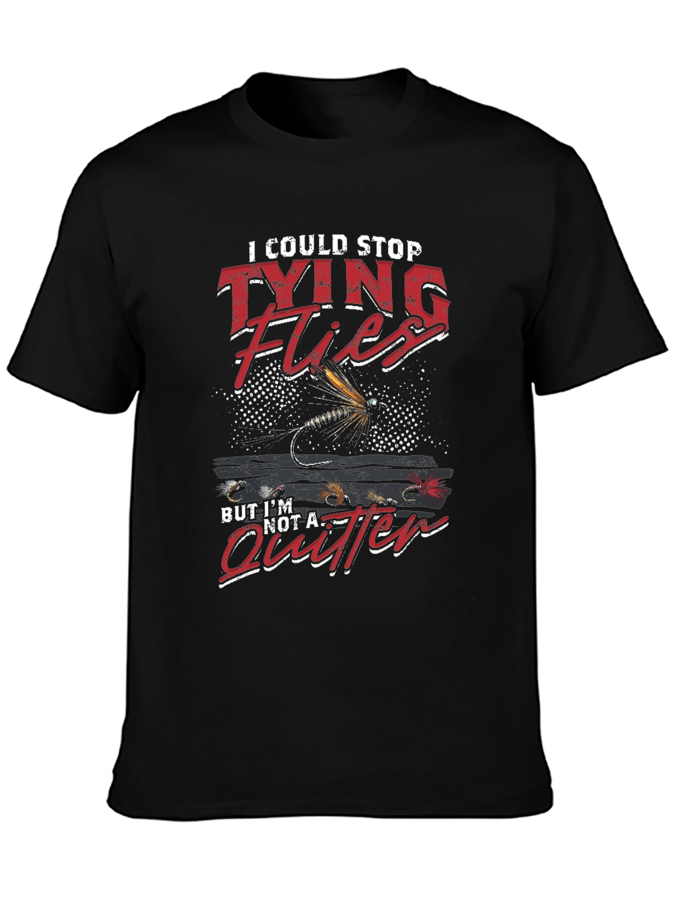 Tying Flies T-Shirt - Funny Angler Tee