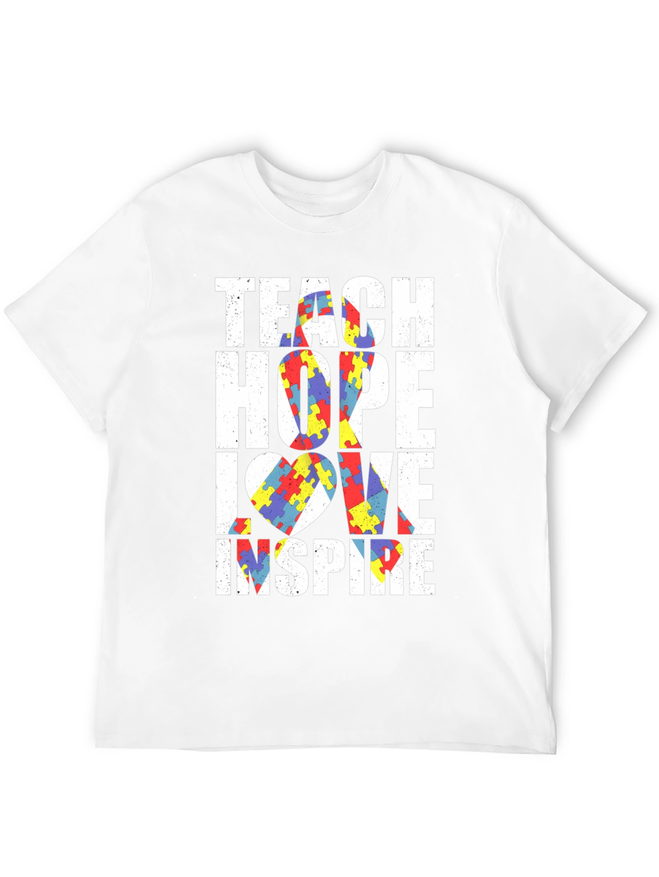Autism Awareness T-Shirt - Teach Hope Love Inspire