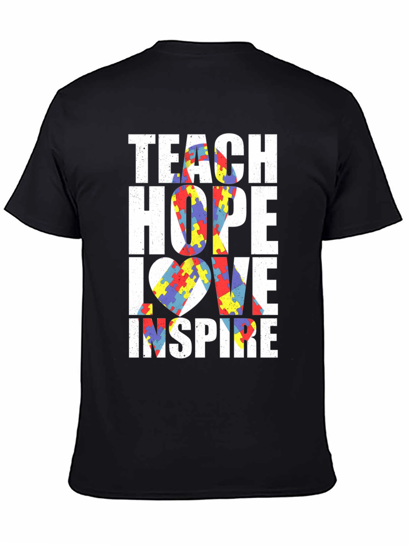 Autism Awareness T-Shirt - Teach Hope Love Inspire