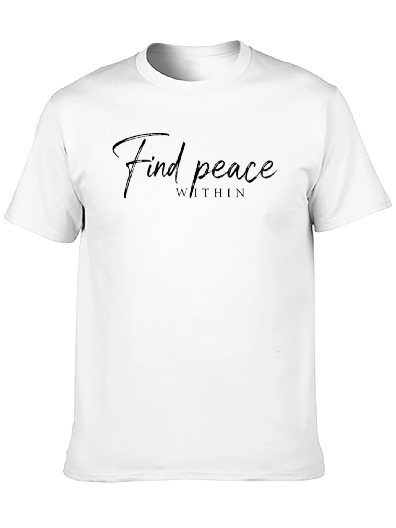 Find Peace Within Black T-Shirt - Mens Crew Neck