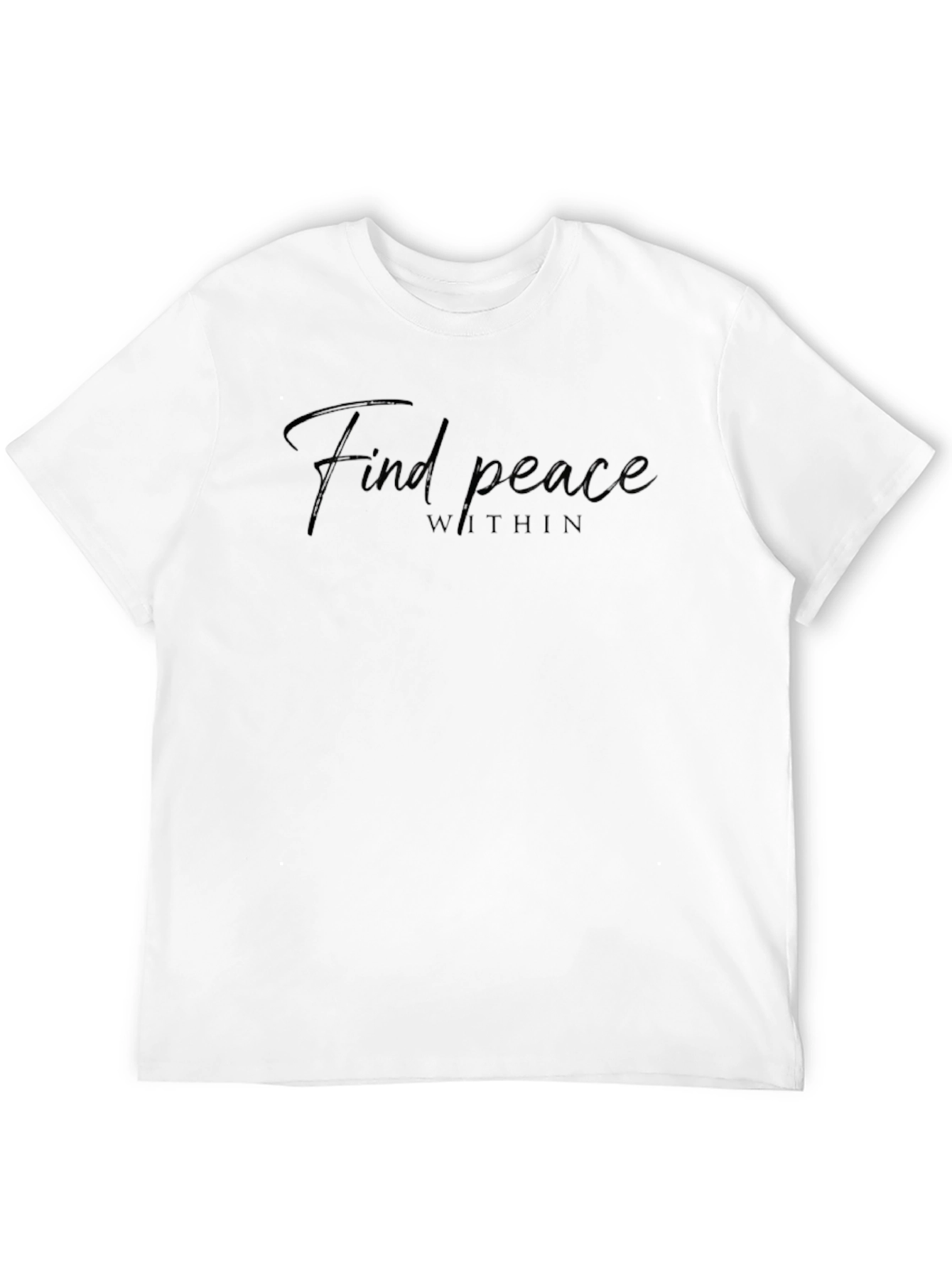 Find Peace Within Black T-Shirt - Mens Crew Neck