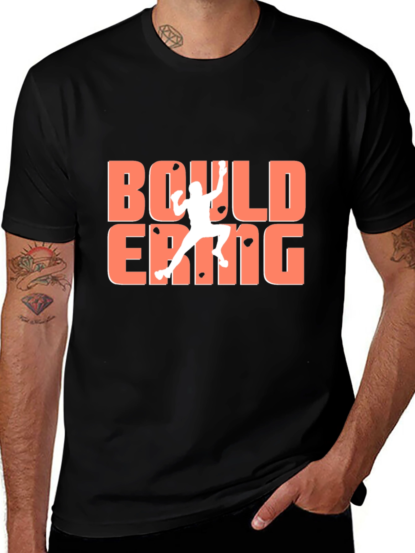 Bouldering Graphic T-Shirt - Black