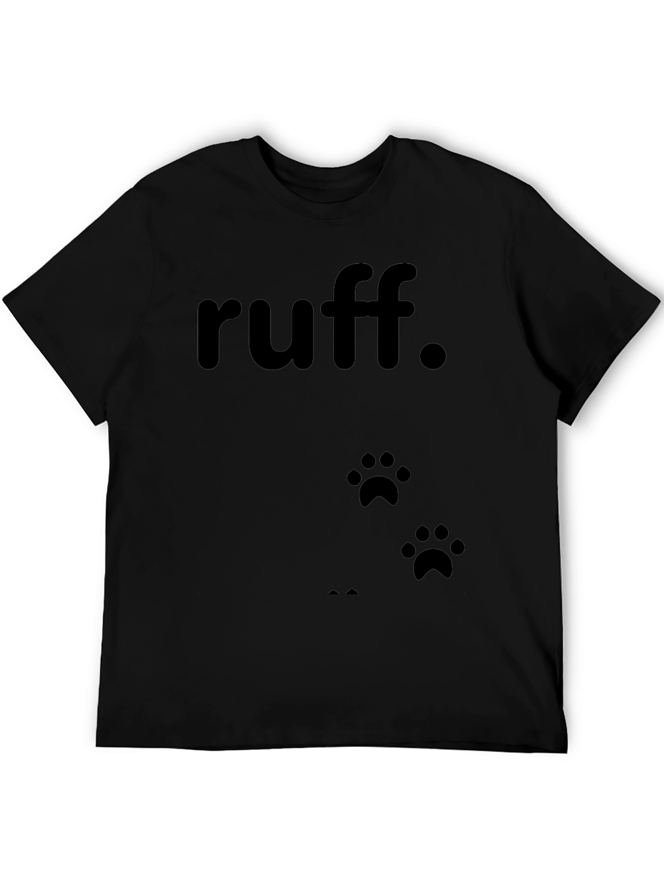 Ruff Dog Paw Print T-Shirt - Casual Cotton Tee