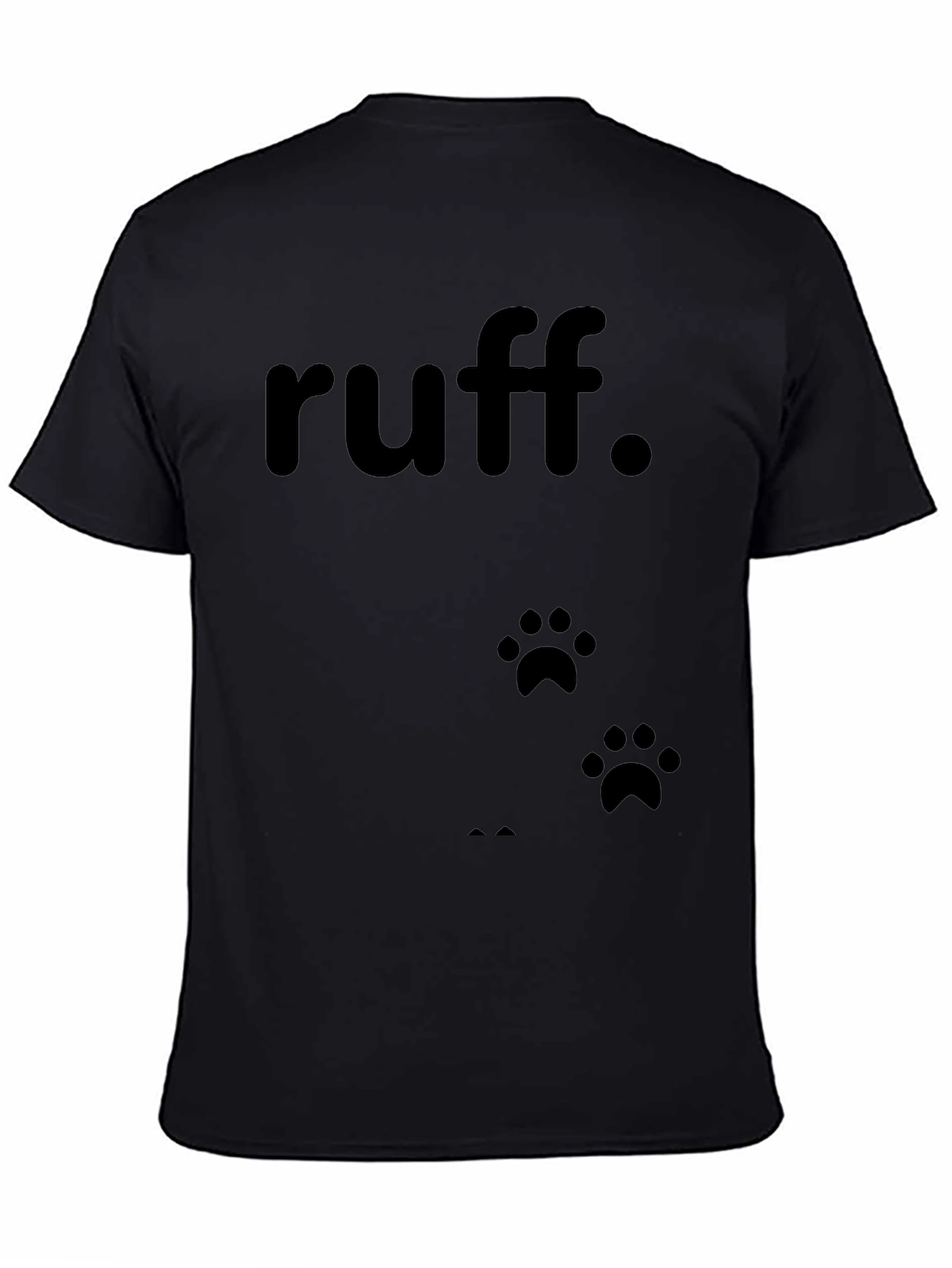 Ruff Dog Paw Print T-Shirt - Casual Cotton Tee