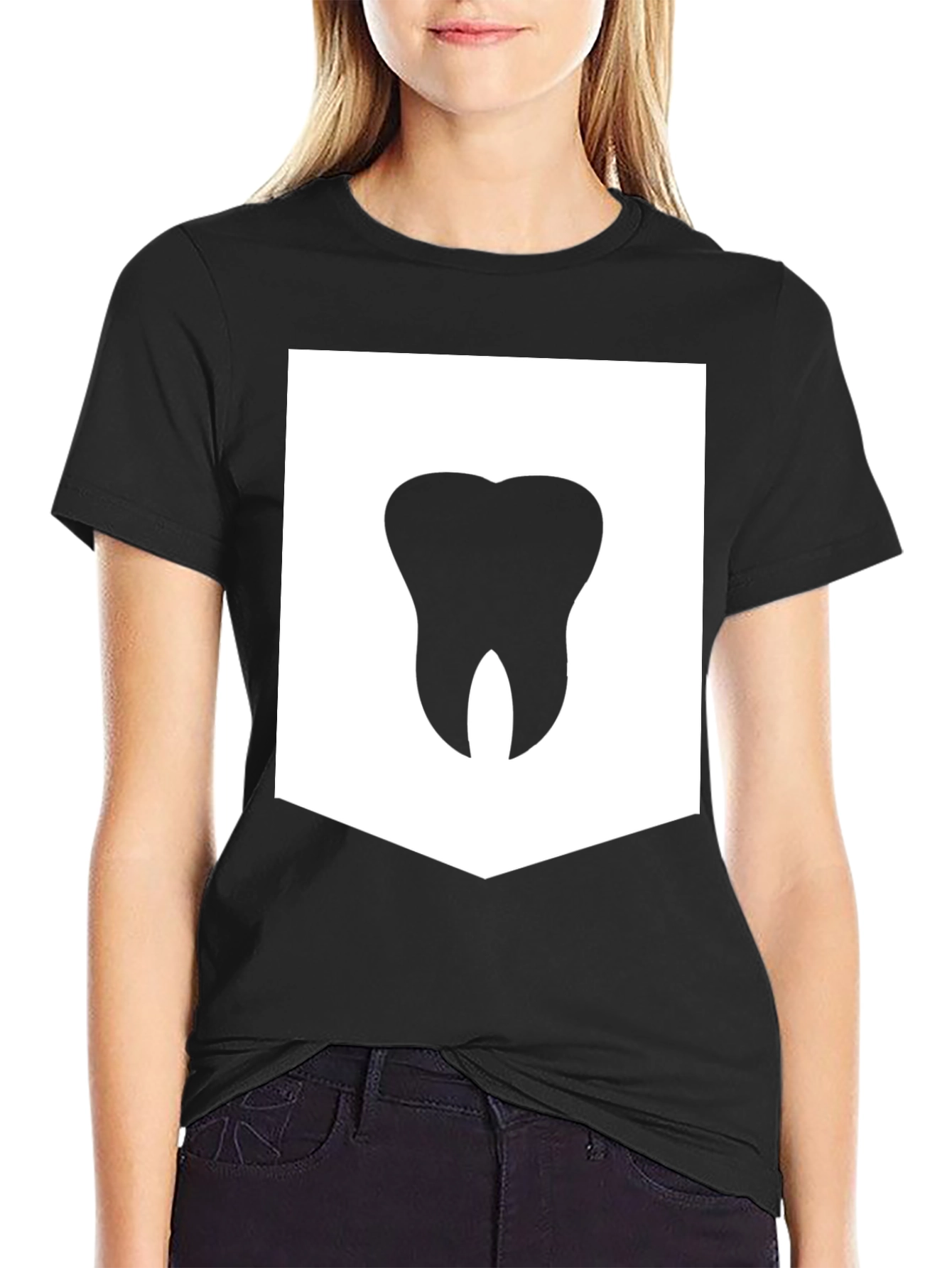 Tooth Graphic Black T-Shirt - Dental Hygiene