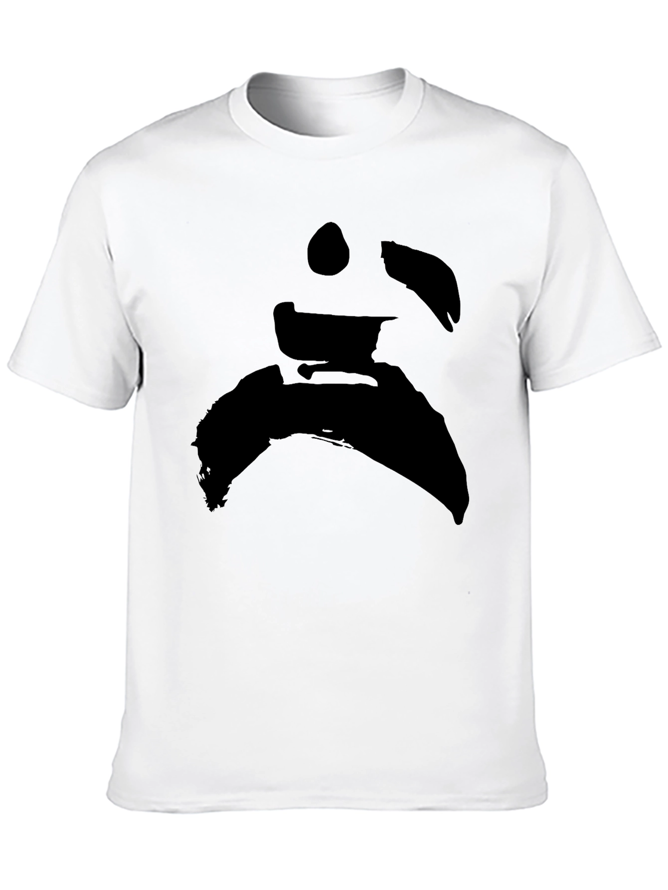 Mens Black Graphic Tee - Abstract Print