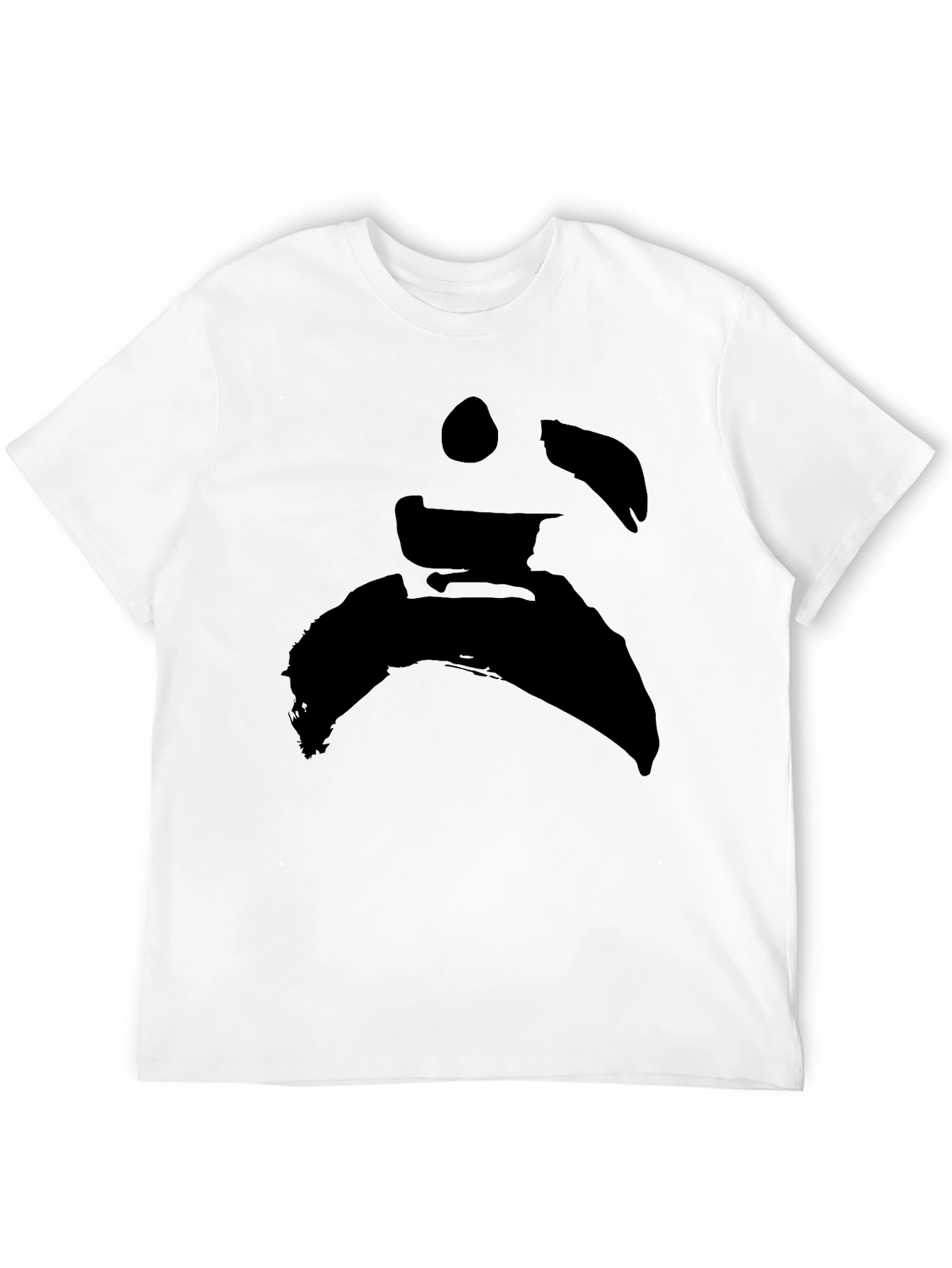 Mens Black Graphic Tee - Abstract Print