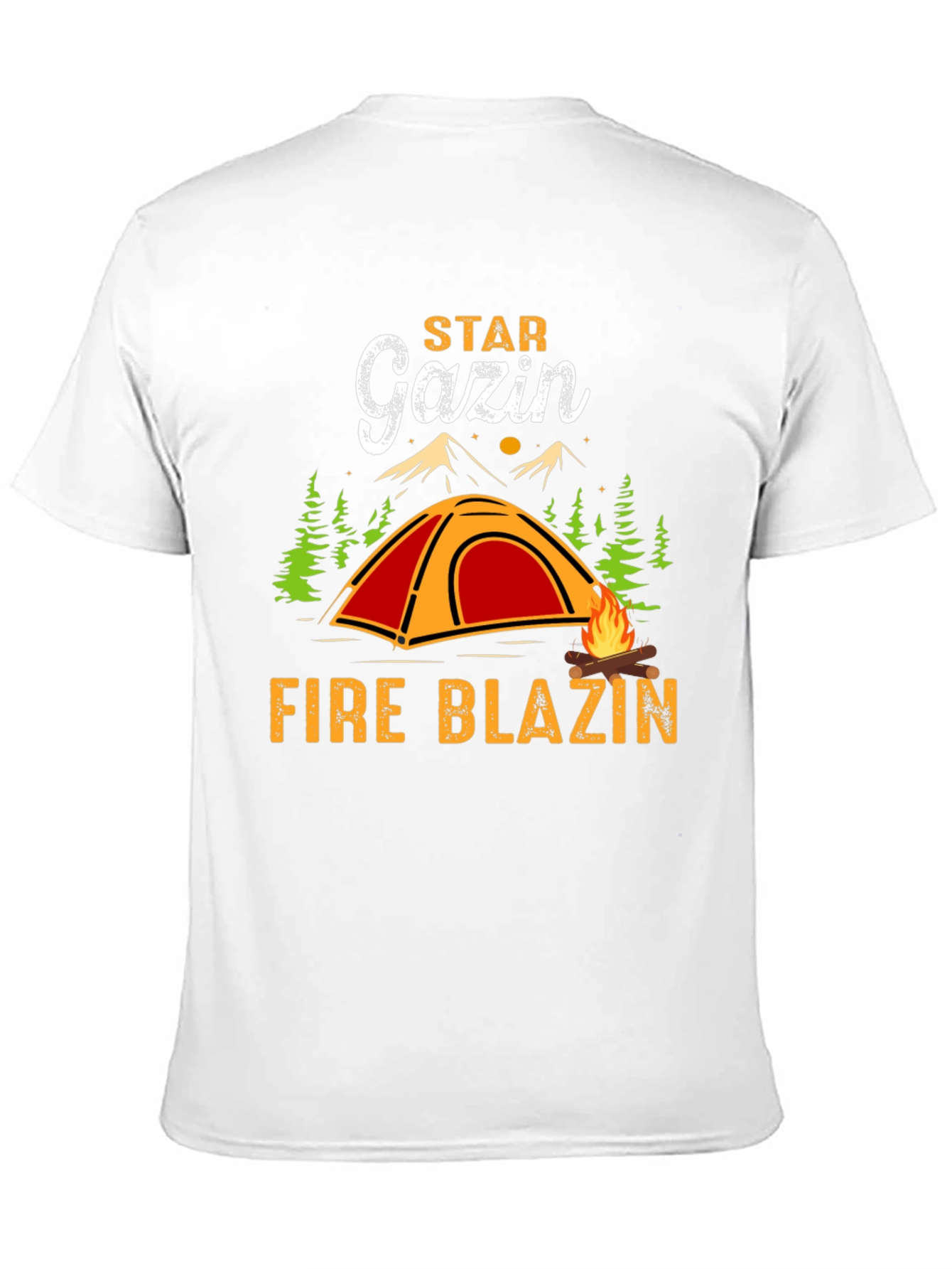 Star Gazin Fire Blazin Black Graphic Tee