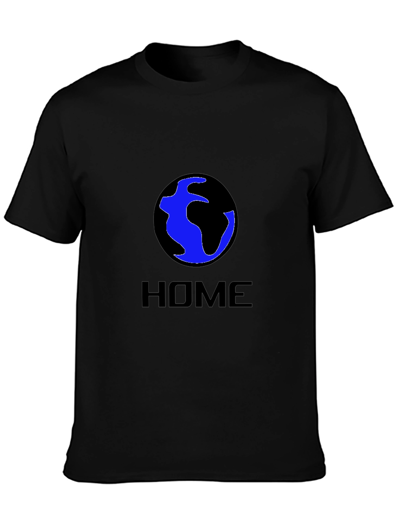 Earth Home T-Shirt - Black Crew Neck Tee