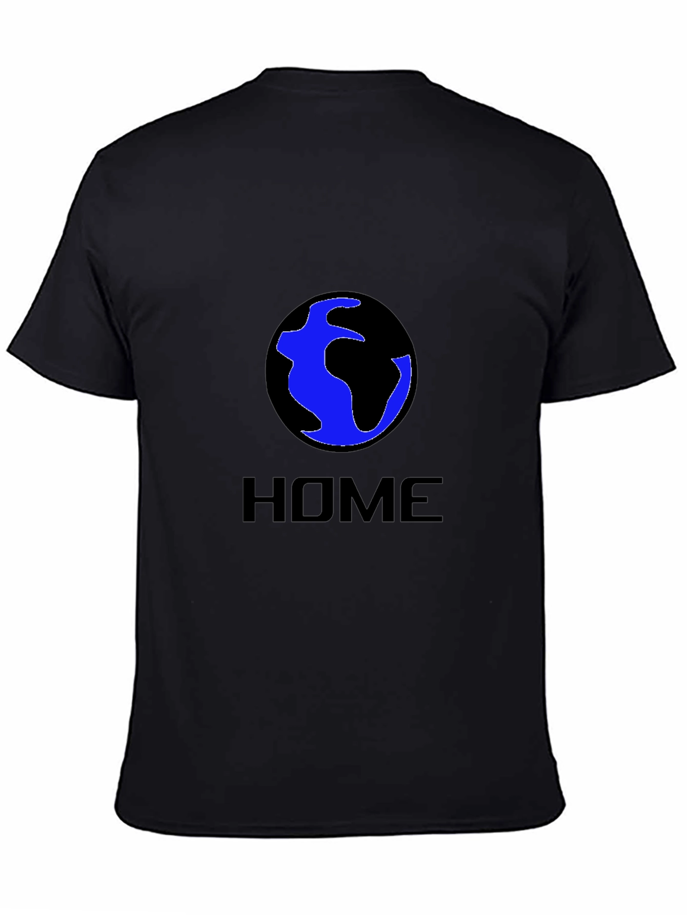 Earth Home T-Shirt - Black Crew Neck Tee