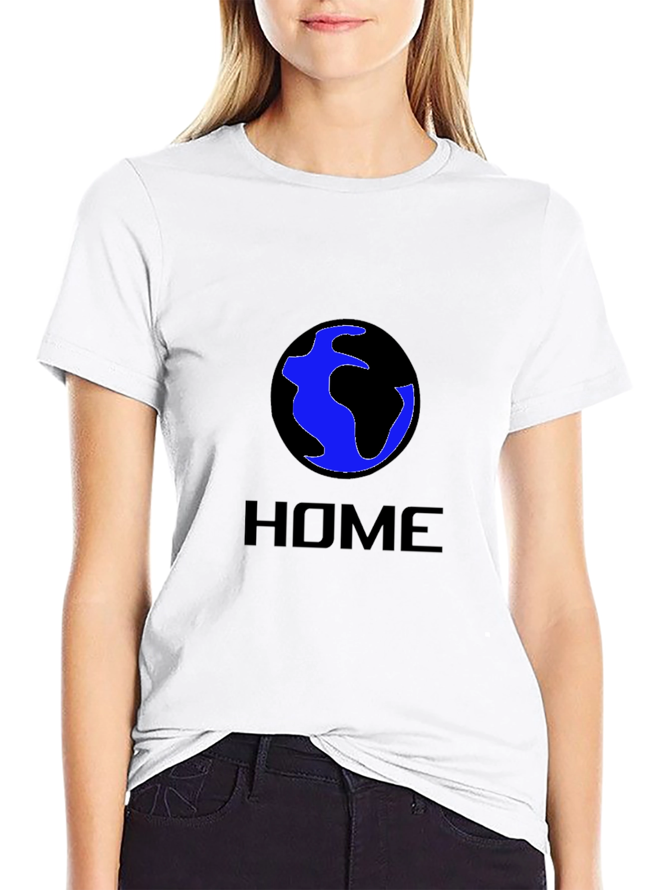 Earth Home T-Shirt - Black Crew Neck Tee