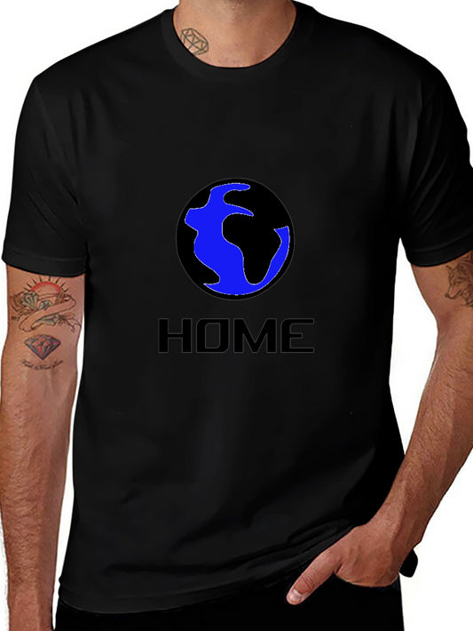 Earth Home T-Shirt - Black Crew Neck Tee
