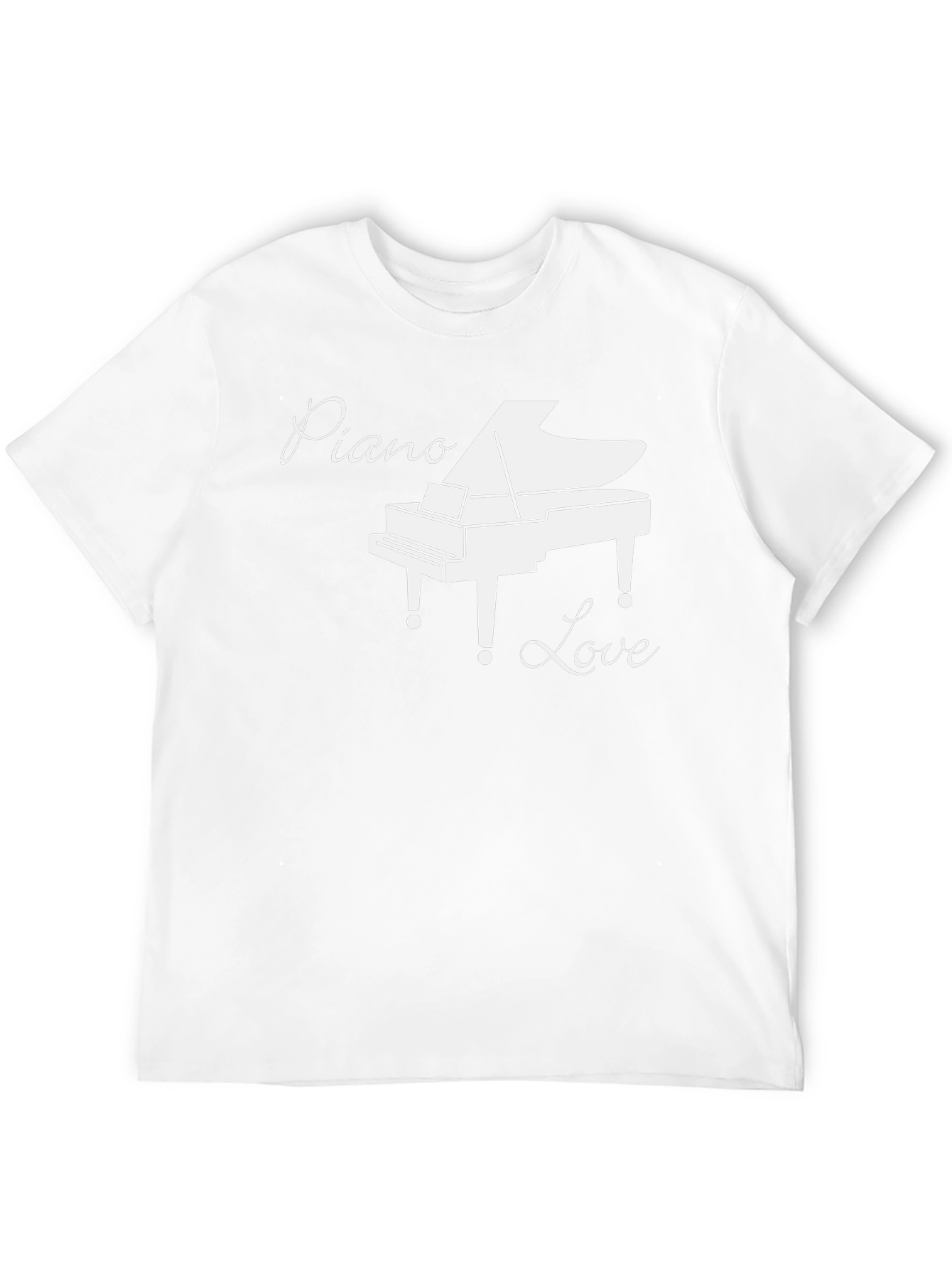 Piano Love Graphic T-Shirt - Black