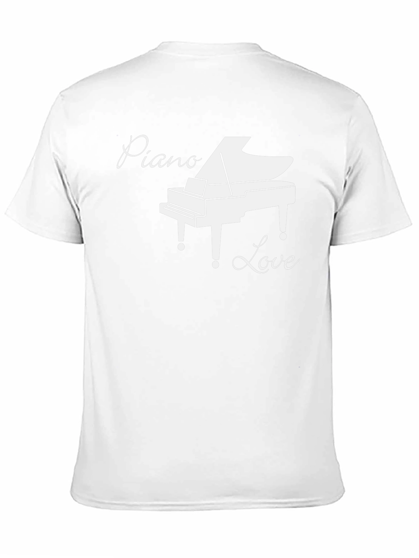 Piano Love Graphic T-Shirt - Black