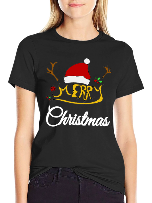 Festive Merry Christmas Graphic T-Shirt