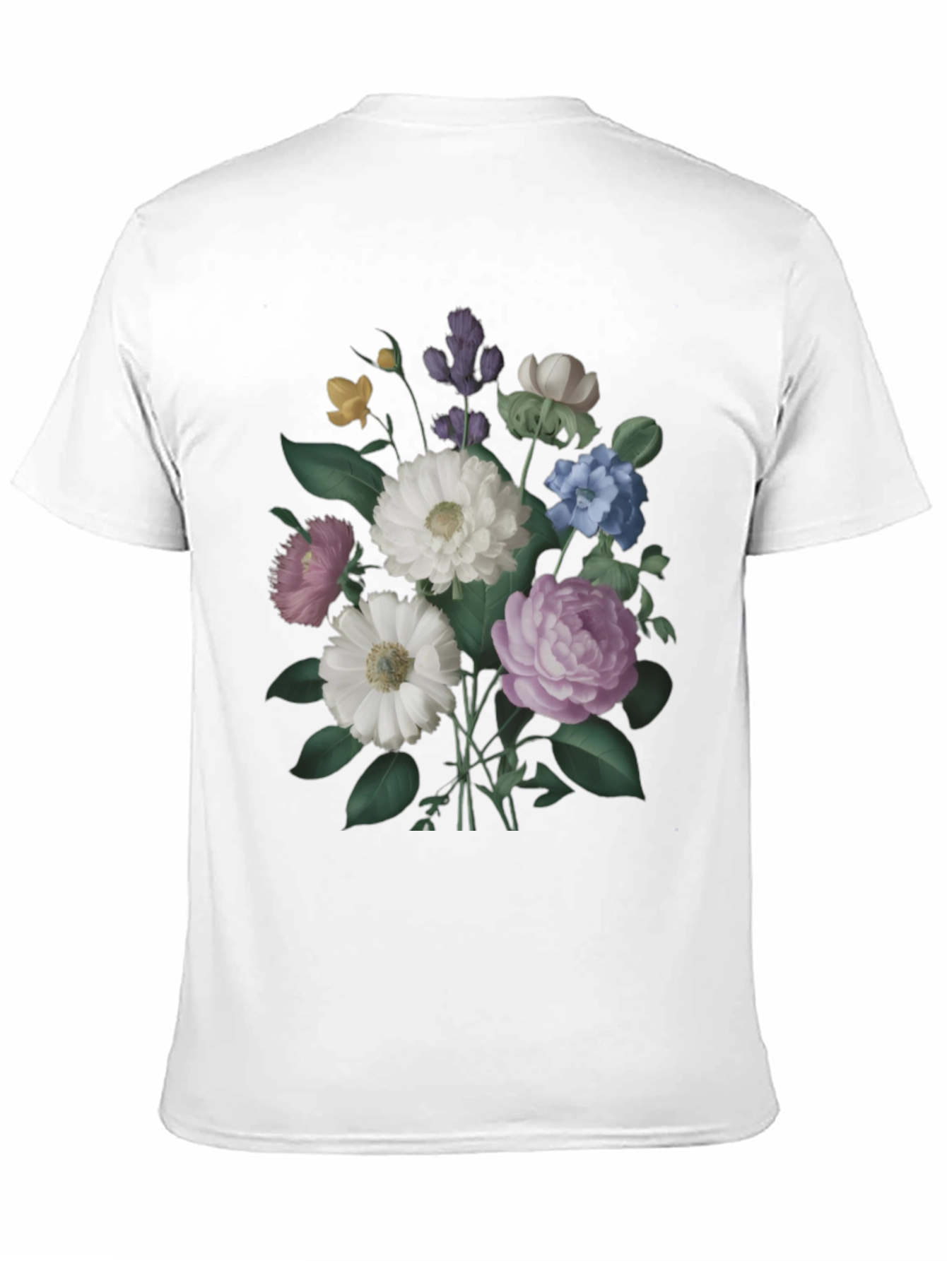 Floral Bouquet Graphic Black T-Shirt