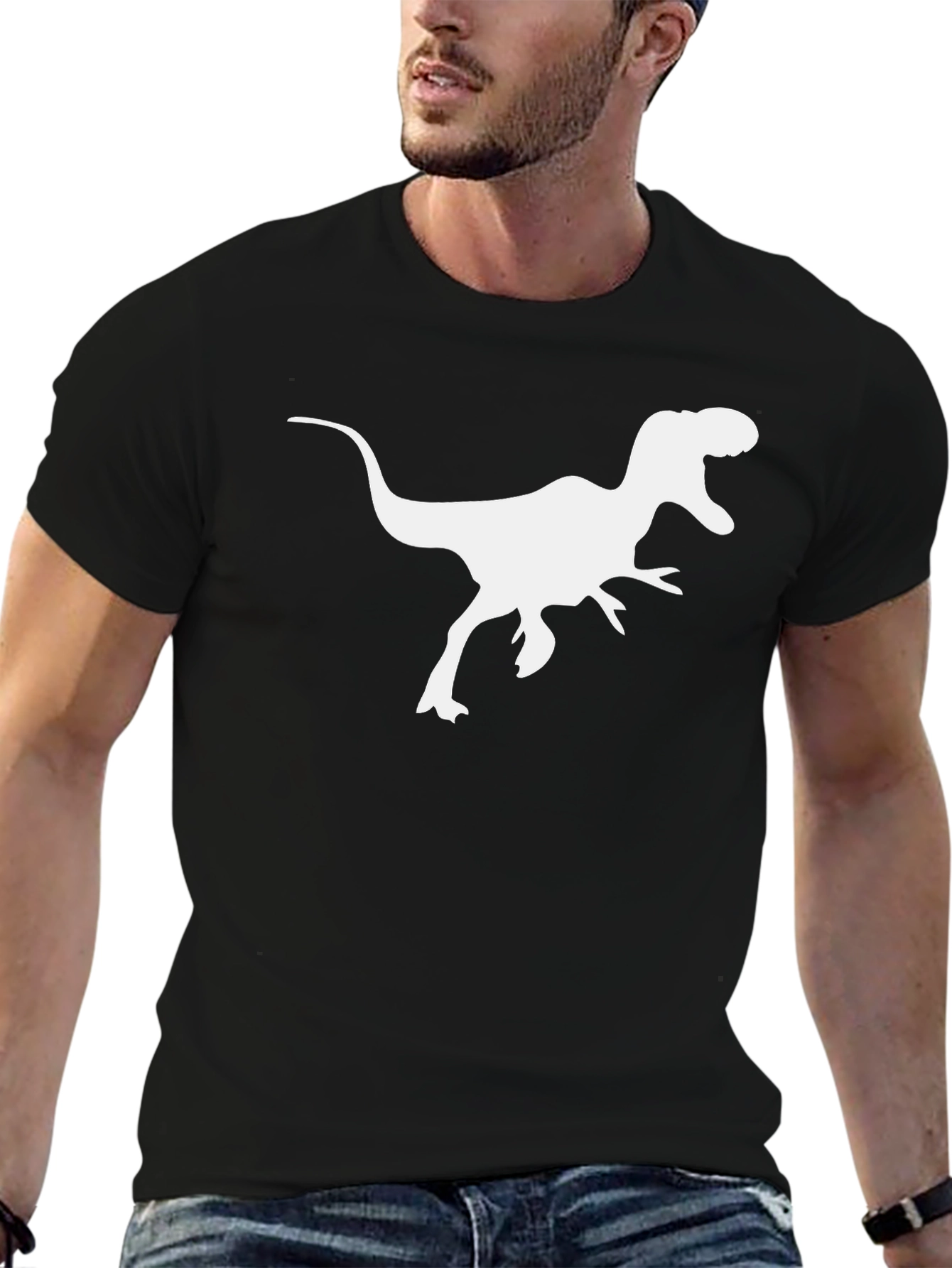 Dino T-Rex Graphic Tee - Classic Black