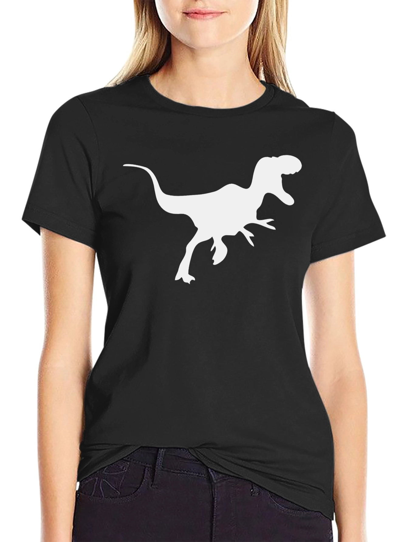 Dino T-Rex Graphic Tee - Classic Black