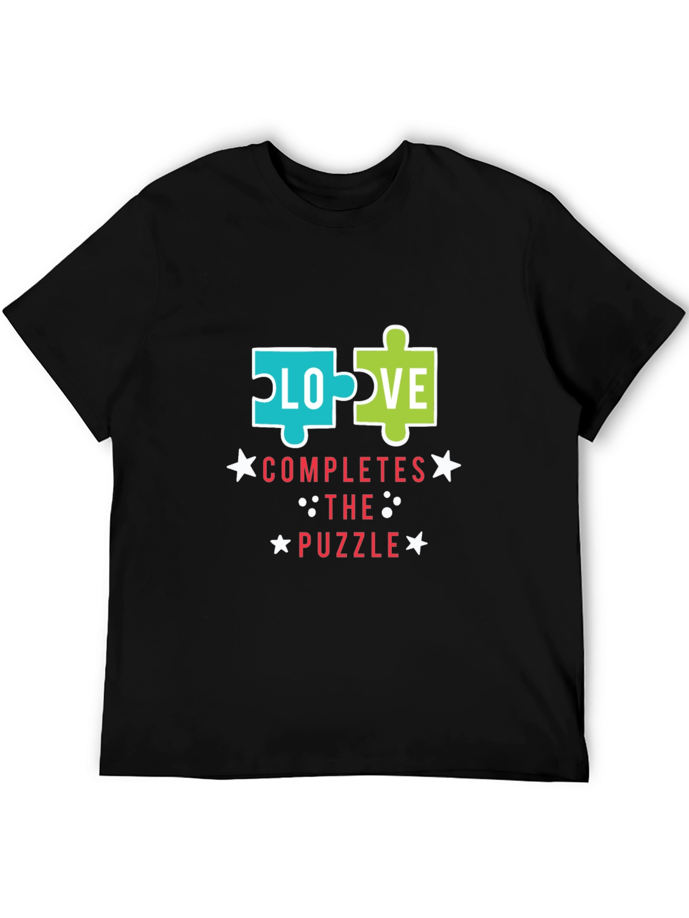 Love Completes the Puzzle Graphic T-Shirt