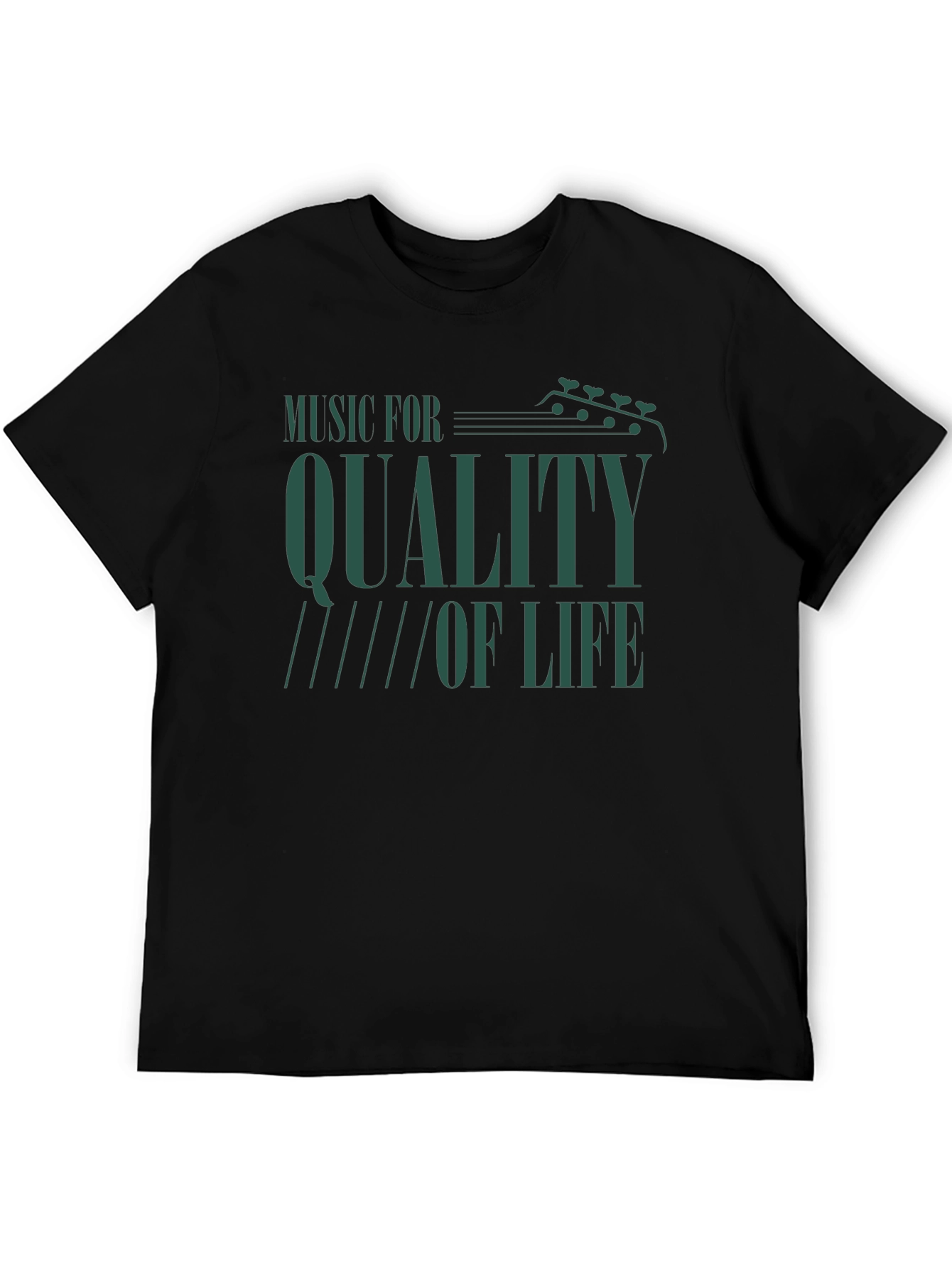 Music For Quality of Life Black T-Shirt